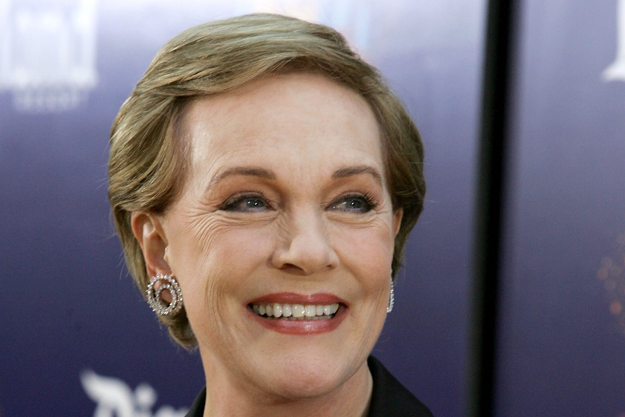 ANAHEIM, CA - MAY 04: Actress Julie Andrews is seen attending the "Gold Carpet" arrivals on Main Street U.S.A. during the Disneyland 50th Anniversary Celebration at Disneyland Park on May 4, 2005 in Anaheim, California. (Photo by Frazer Harrison/Getty Images)