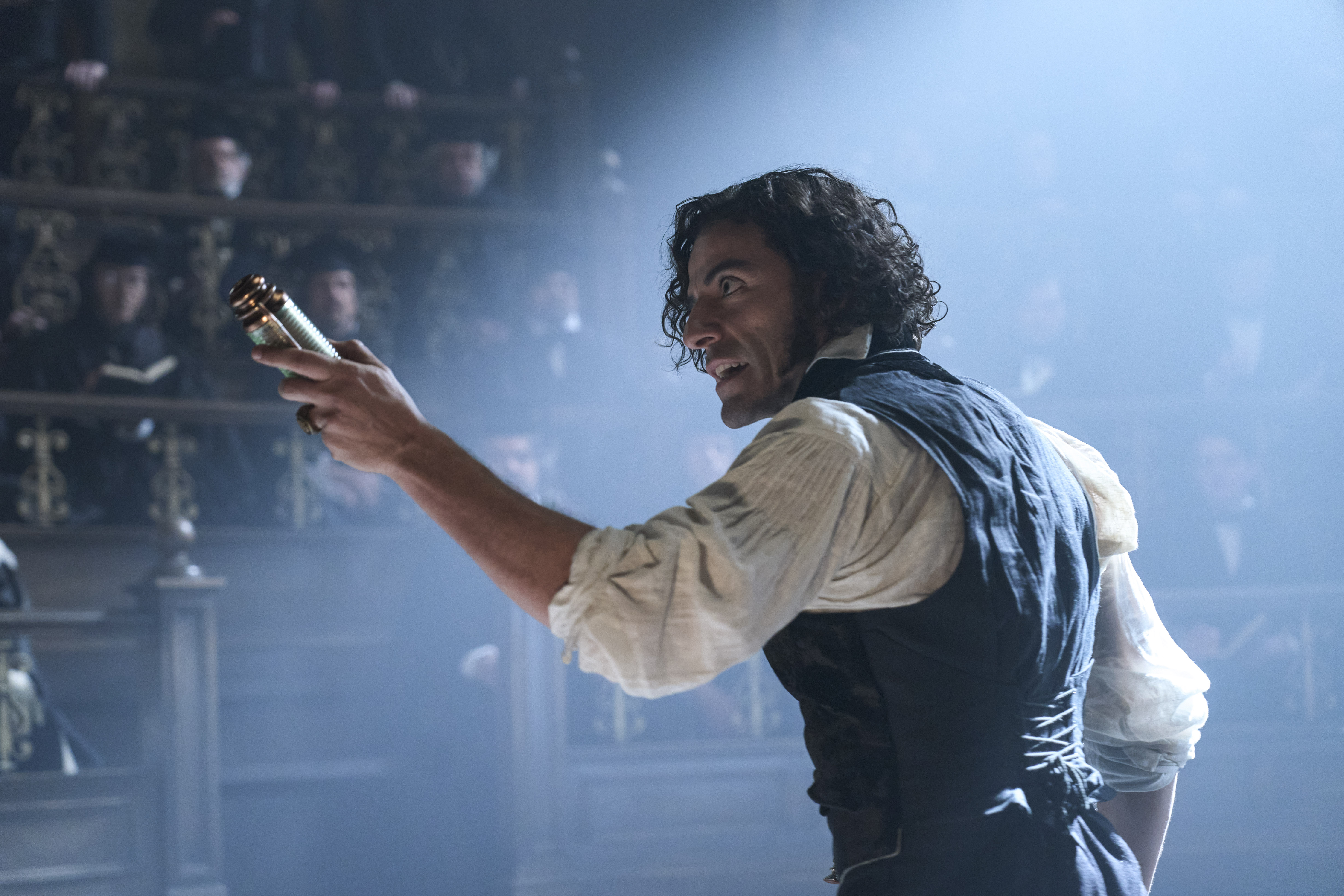 Oscar Isaac as Victor Frankenstein in “Frankenstein” directed by Guillermo del Toro. Photo Credit: Ken Woroner / Netflix