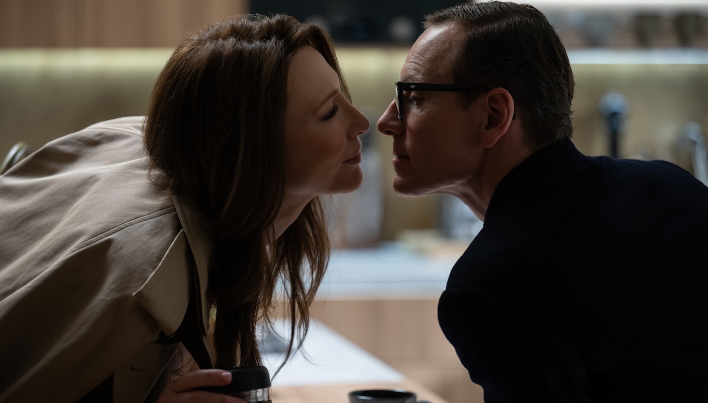 (L to R) Cate Blanchett as Kathryn St. Jean and Michael Fassbender as George Woodhouse in director Steven Soderbergh's BLACK BAG, a Focus Features release. Credit: Claudette Barius/Focus Features © 2025 All Rights Reserved.