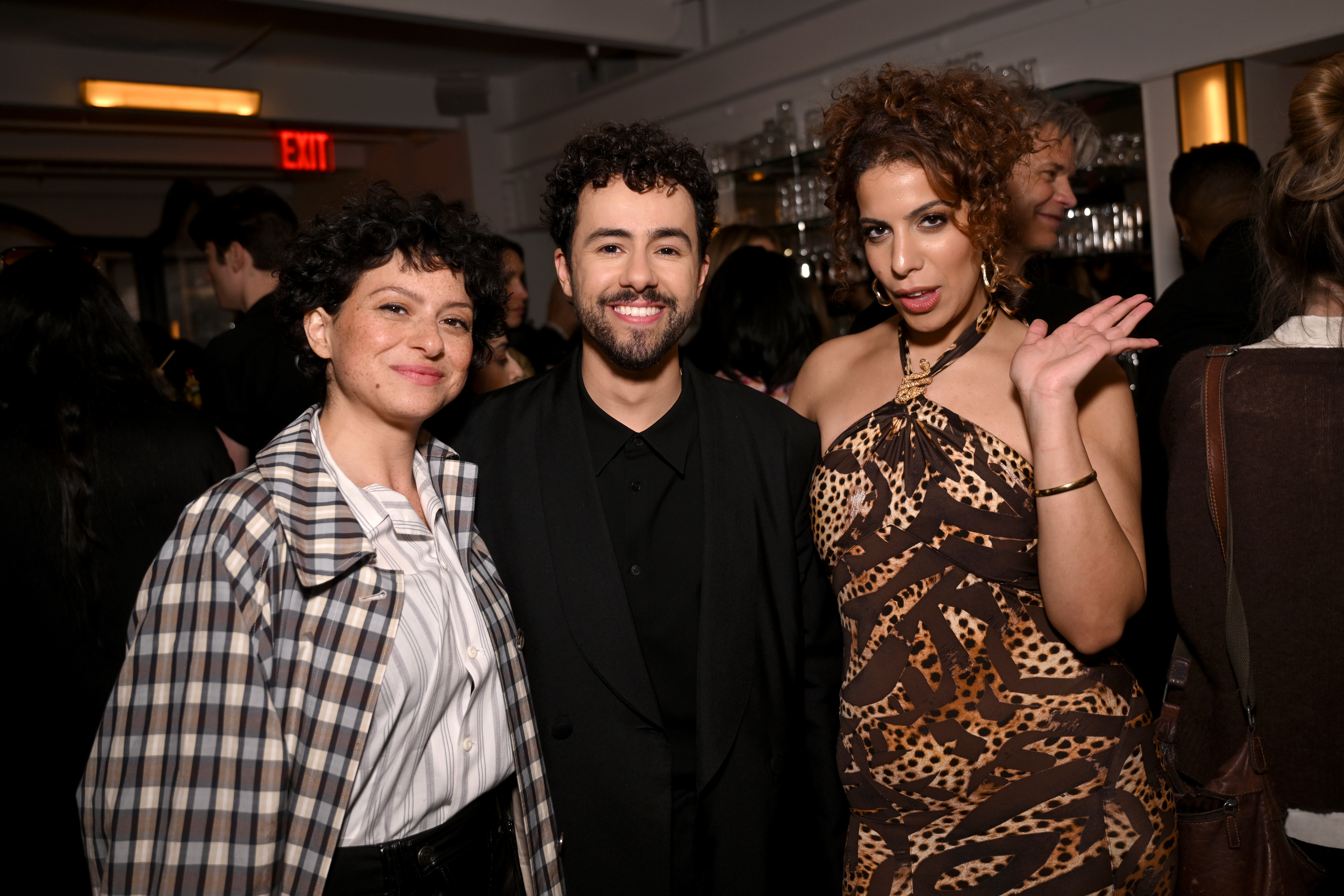 NEW YORK, NEW YORK - APRIL 16: (L-R) Alia Shawkat, Ramy Youssef, aand Salma Hindy attend the "#1 Happy Family USA" Special Premiere Screening at The Metrograph on April 16, 2025 in New York City. (Photo by Valerie Terranova/Getty Images for Prime Video)