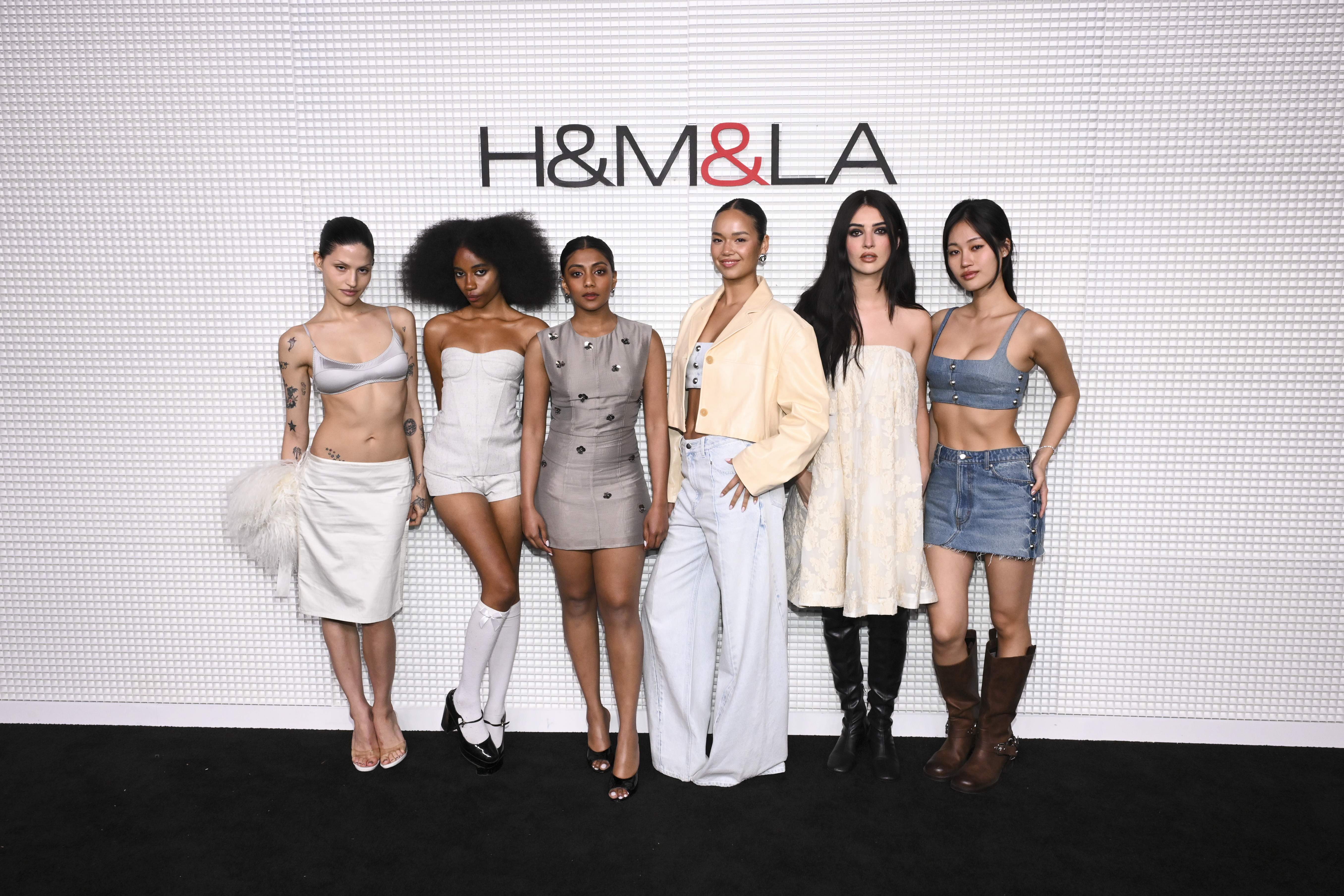 Gabbriette Bechtel, Flowerovlove, Charithra Chandran, Shyla Walker, Ines Tazi, Jihoon at H&M&LA Event at Ace Mission Studios on April 09, 2025 in Los Angeles, California.