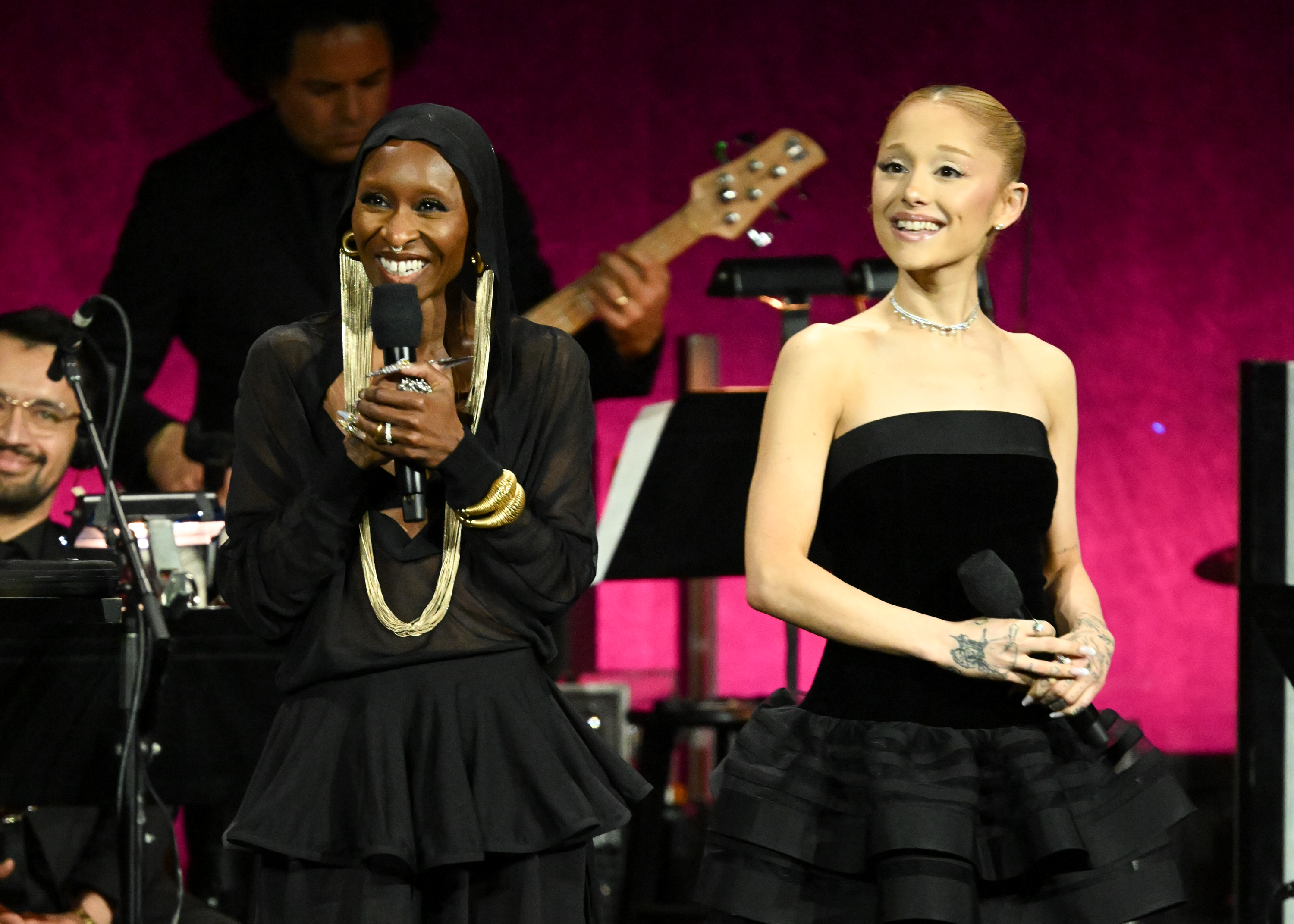 Cynthia Erivo, Ariana Grande at the Universal Pictures and Focus Features Presentation as part of CinemaCon 2025 held at The Colosseum on April 02, 2025 in Las Vegas, Nevada.