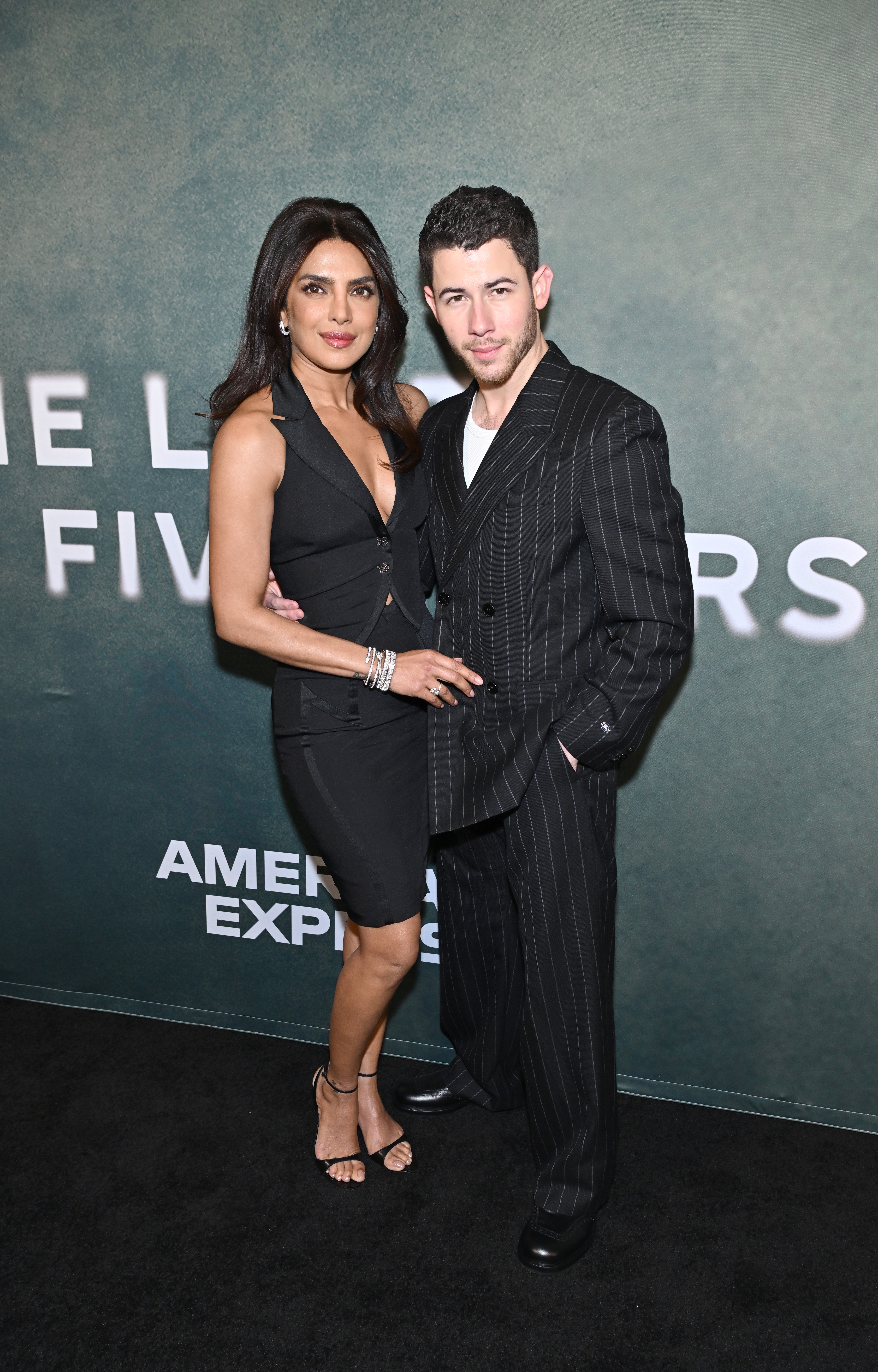 NEW YORK, NEW YORK - APRIL 06: Priyanka Chopra and Nick Jonas at "The Last 5 Years" Broadway Opening Night at Hudson Theatre on April 06, 2025 in New York City. (Photo by Roy Rochlin/Getty Images)