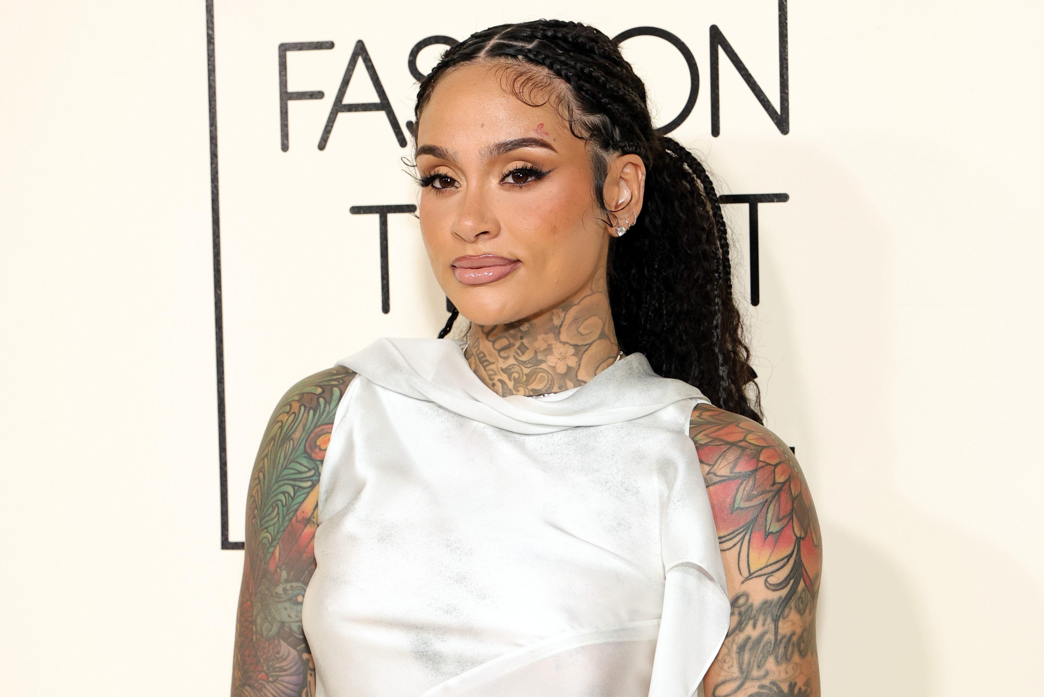 WEST HOLLYWOOD, CALIFORNIA - APRIL 08: Kehlani attends the Fashion Trust U.S. Awards 2025 at The Lot at Formosa on April 08, 2025 in West Hollywood, California.  (Photo by Monica Schipper/Getty Images)