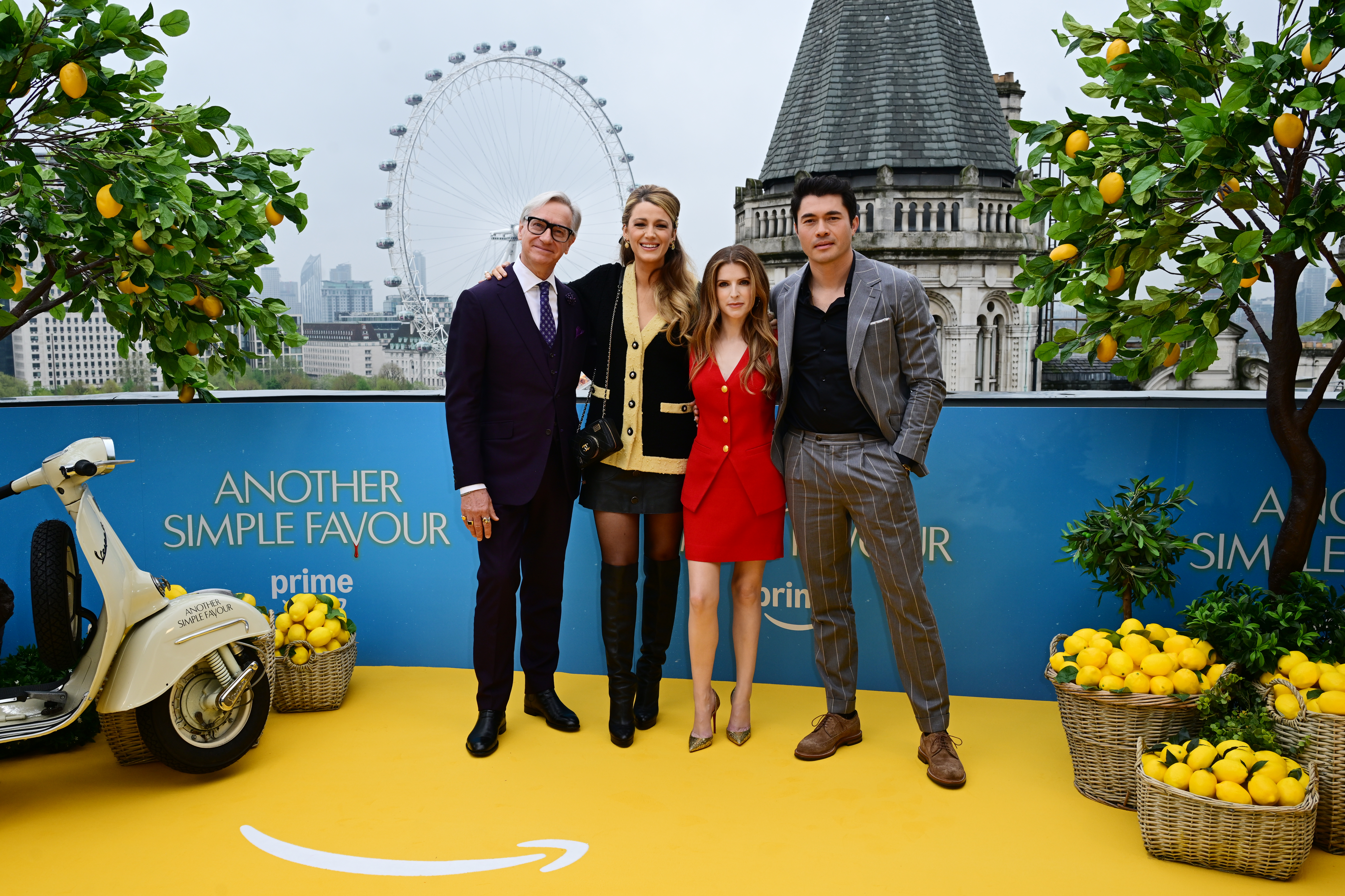 Paul Feig - Director, Blake Lively, Anna Kendrick and Henry Golding attend the London photocall at the Corinthia London to promote the 1st of May release of Another Simple Favour on Prime Video