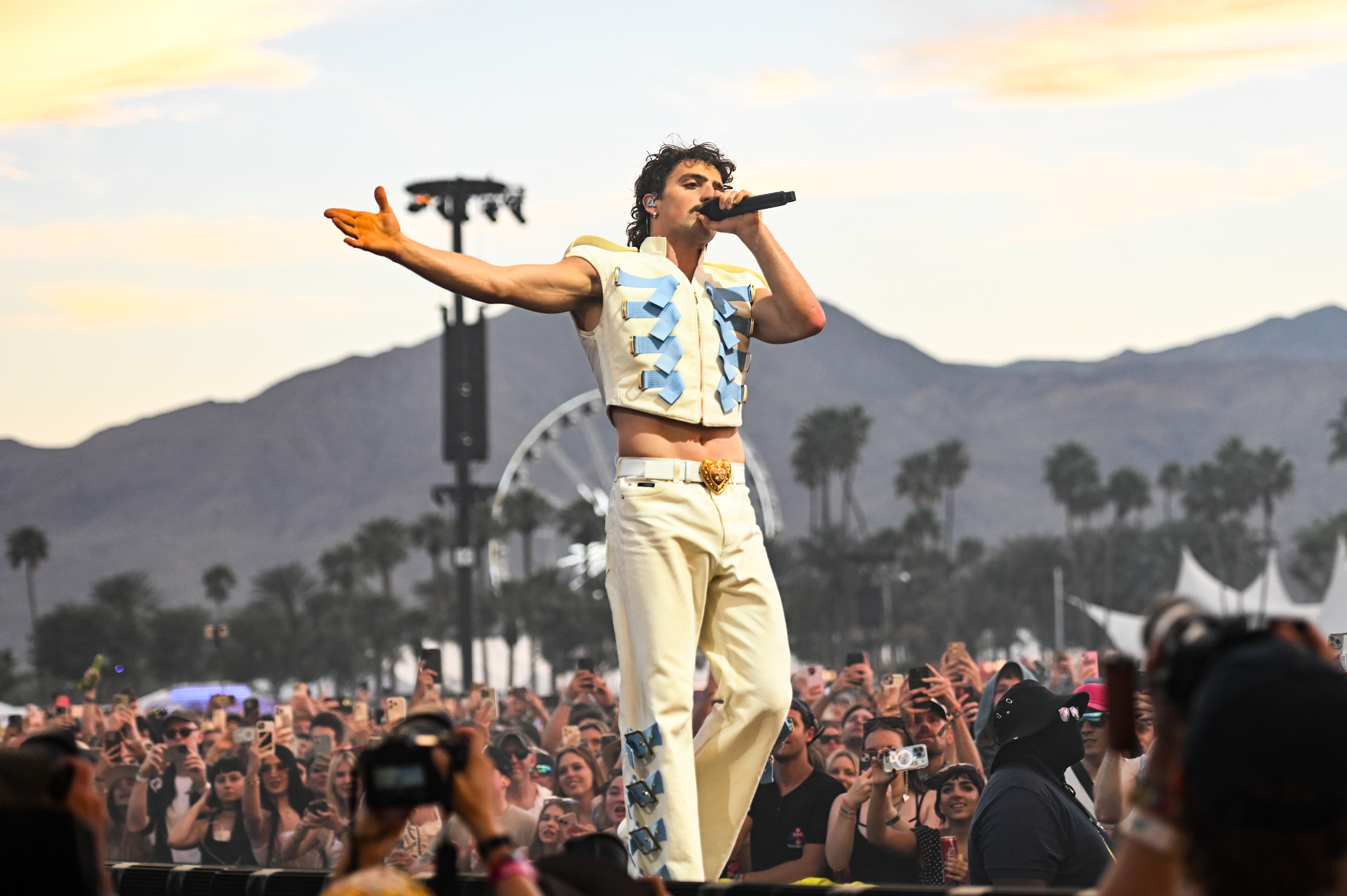 Benson Boone at the 2025 Coachella Valley Music And Arts Festival on April 11, 2025 in Indio, California.