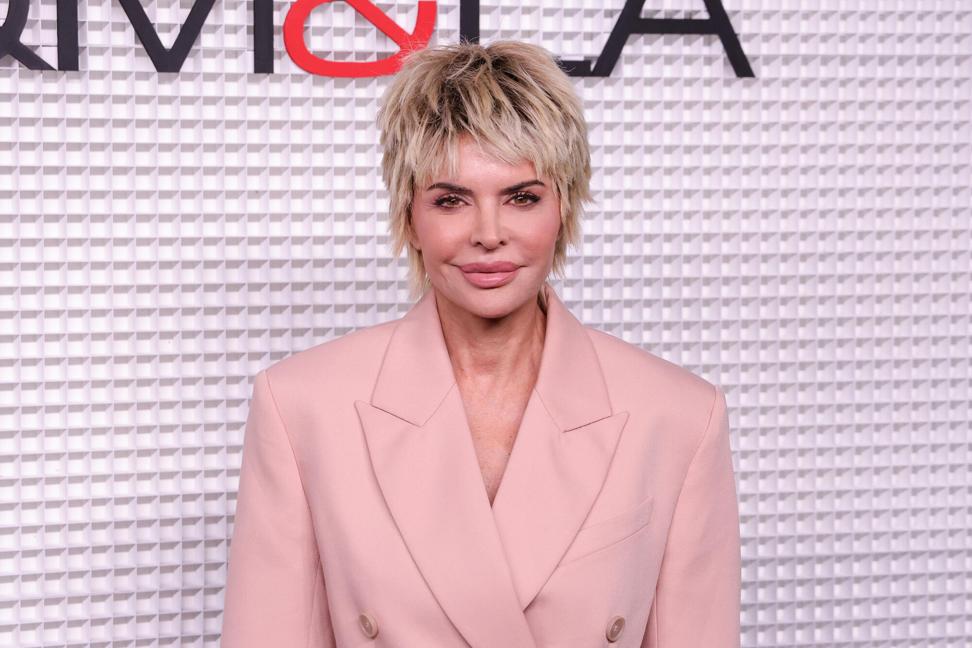 Lisa Rinna at the H&M&LA Event at Ace Mission Studios on April 09, 2025 in Los Angeles, California.