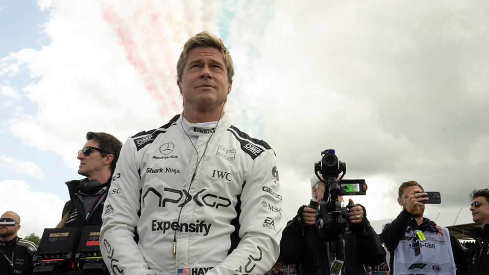 F1: THE MOVIE, (aka F1), Brad Pitt, on set, 2025. ph: Scott Garfield / © Warner Bros. / courtesy Everett Collection