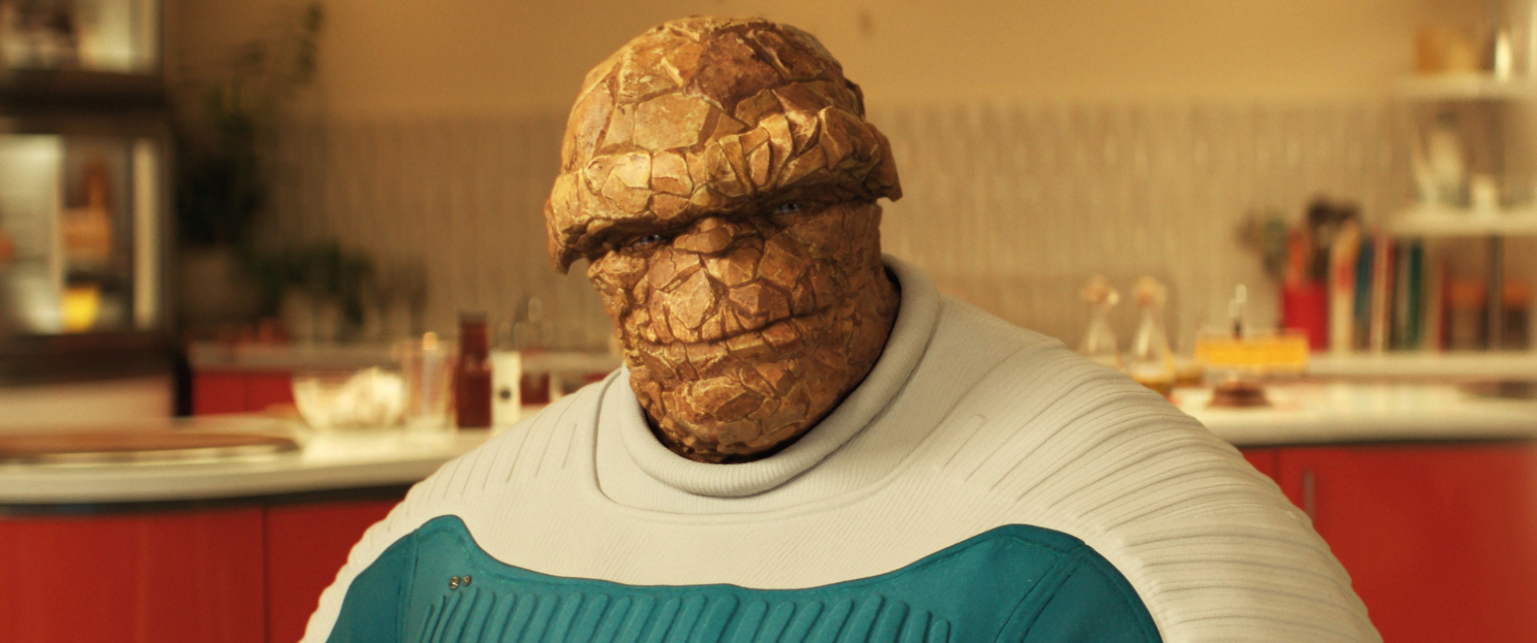 THE FANTASTIC FOUR: FIRST STEPS, (aka THE FANTASTIC FOUR), Ebon Moss-Bachrach as Benjamin Grimm / The Thing, 2025. © Marvel / © Walt Disney Studios Motion Pictures / Courtesy Everett Collection