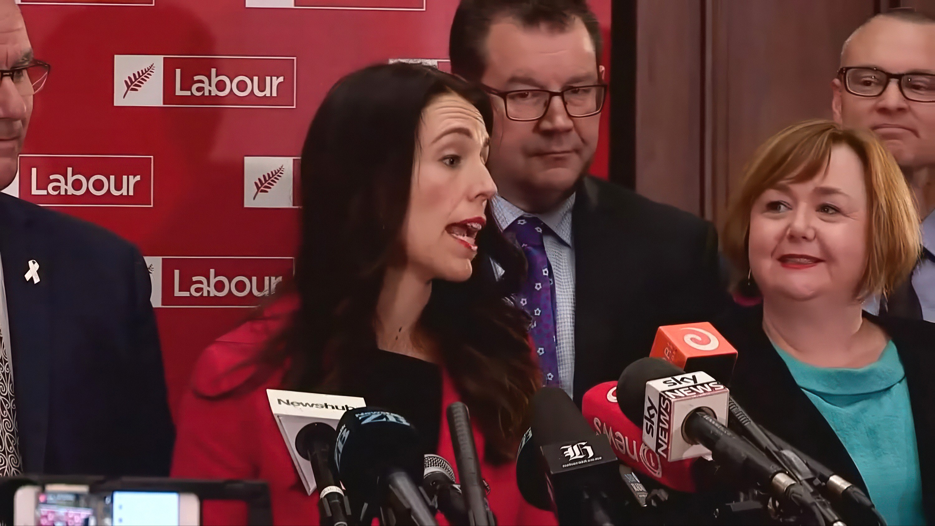 PRIME MINISTER, Rt. Honorable Dame Jacinda Ardern (front, center), 2025. © Magnolia Pictures /Courtesy Everett Collection