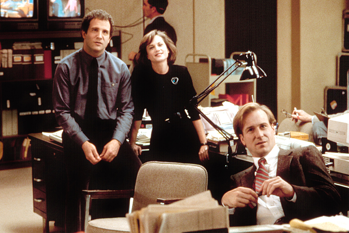 BROADCAST NEWS, Albert Brooks, Holly Hunter, William Hurt, 1987. TM and Copyright (c) 20th Century Fox Film Corp. All rights reserved. Courtesy: Everett Collection.