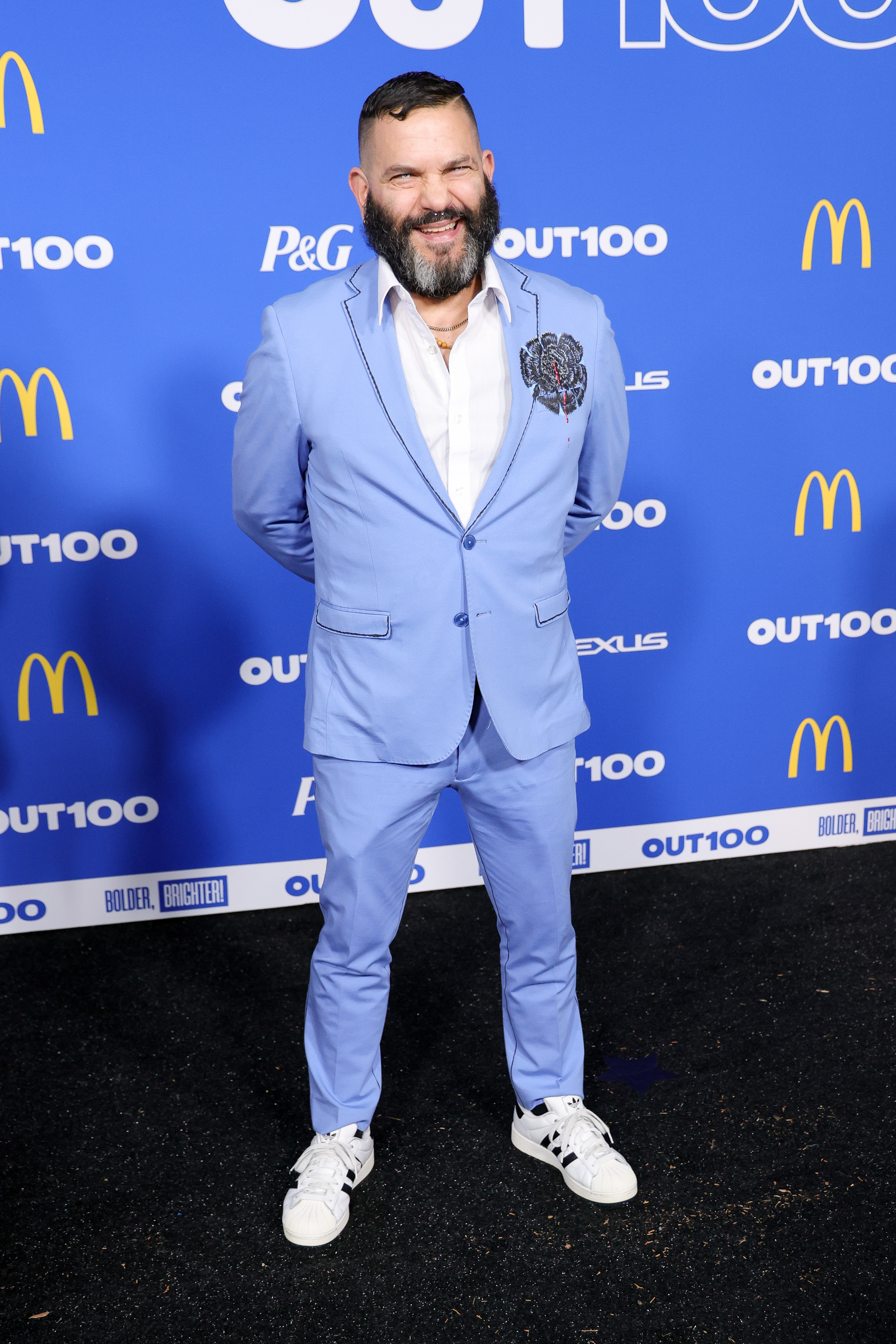 Guillermo Díaz at the OUT100 Celebration held at nya Studios West on November 21, 2025 in Los Angeles, California.