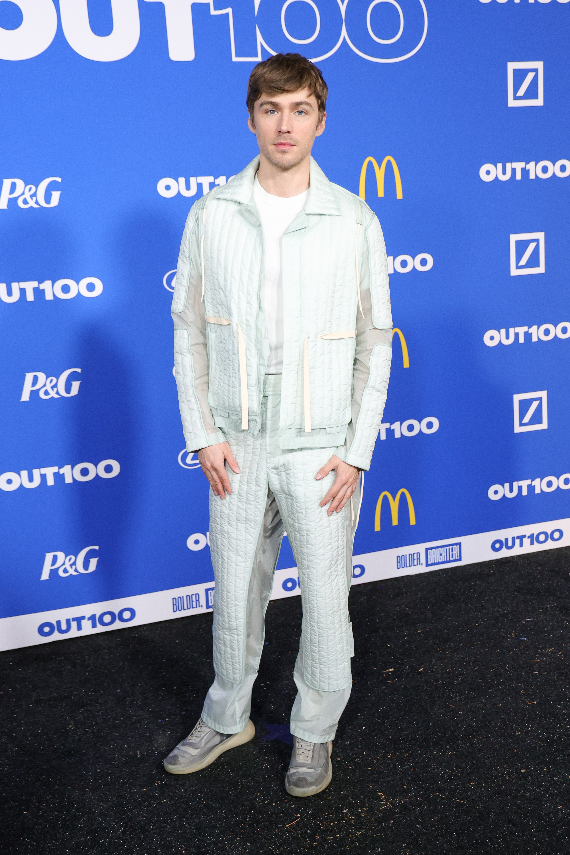 Miles Dominic Heizer at the OUT100 Celebration held at nya Studios West on November 21, 2025 in Los Angeles, California.
