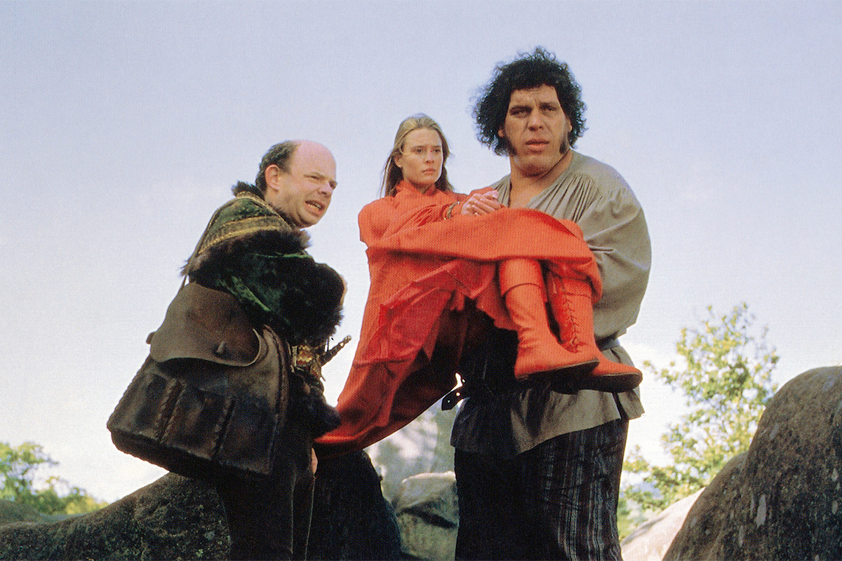 THE PRINCESS BRIDE, from left: Wallace Shawn, Robin Wright, Andre the Giant, 1987, TM & Copyright © 20th Century Fox Film Corp./courtesy Everett Collection