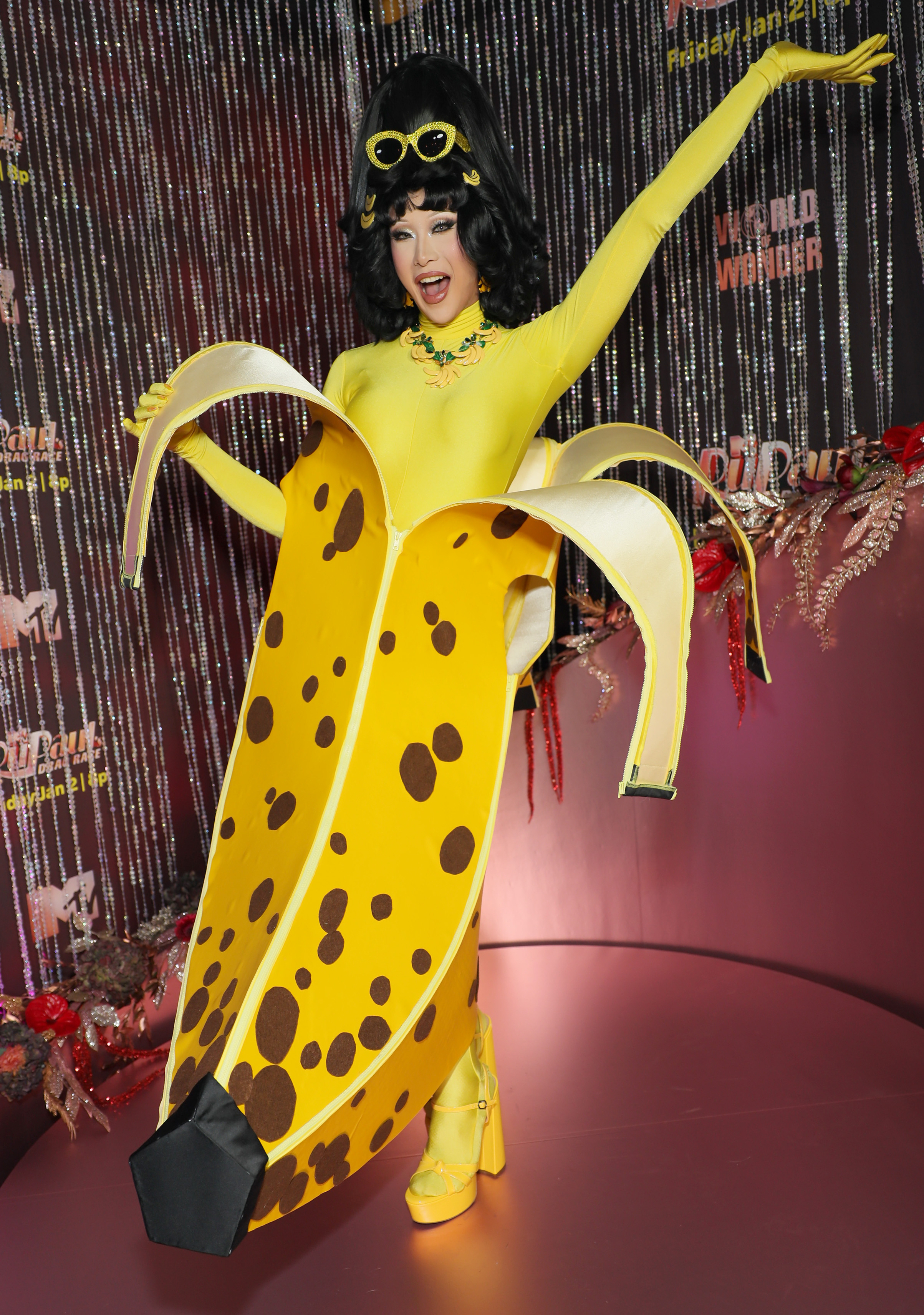 NEW YORK, NEW YORK - DECEMBER 09: Nymphia Wind attends RuPaul's Drag Race S18 Premiere Event at Aqua New York on December 09, 2025 in New York City. (Photo by Santiago Felipe/Getty Images for MTV)