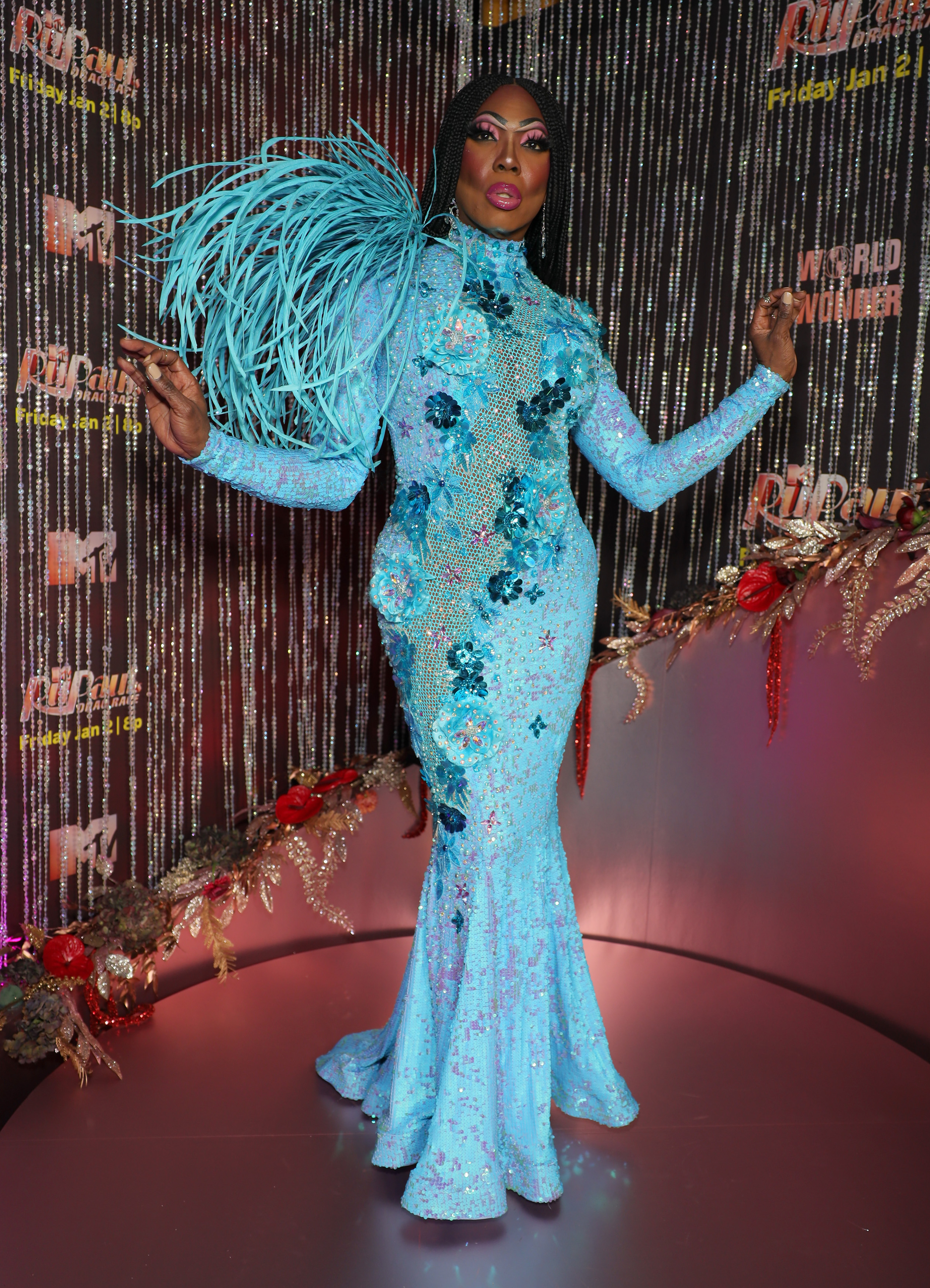 NEW YORK, NEW YORK - DECEMBER 09: BeBe Zahara Benet attends RuPaul's Drag Race S18 Premiere Event at Aqua New York on December 09, 2025 in New York City. (Photo by Santiago Felipe/Getty Images for MTV)