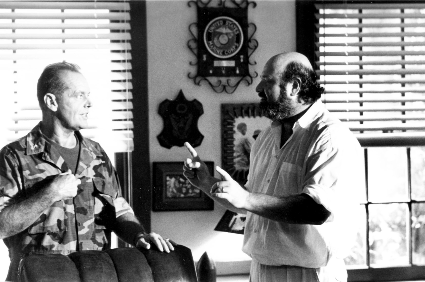 A FEW GOOD MEN, from left, Jack Nicholson, director Rob Reiner, on-set, 1992, ©Columbia/courtesy Everett Collection