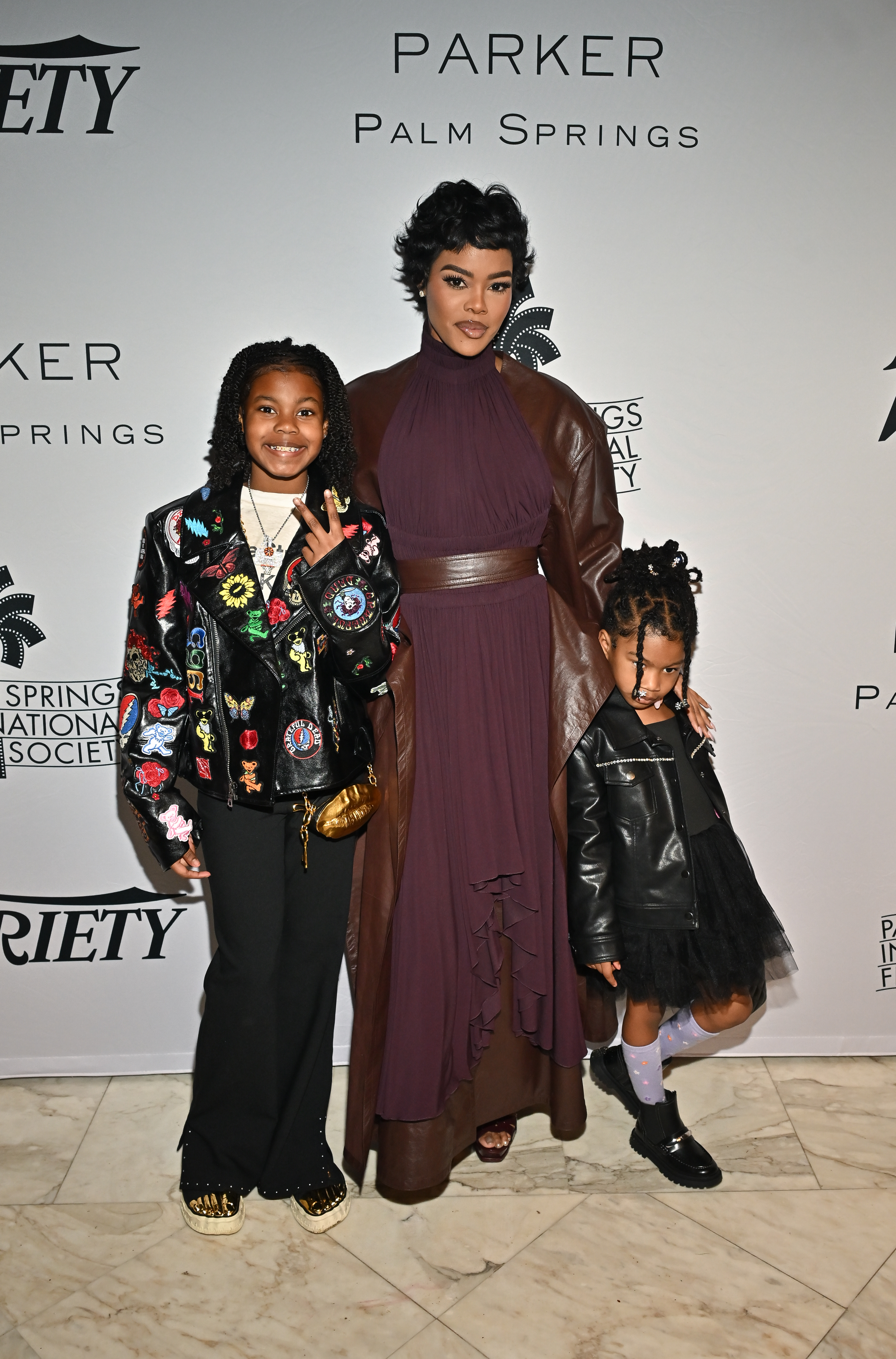 Iman Tayla Shumpert Jr., Teyana Taylor and Rue Rose Shumpert at The Creative Impact Awards And 10 Directors To Watch Brunch presented by Variety during the 2026 Palm Springs International Film Festival at The Parker Palm Springs on January 04, 2026 in Palm Springs, California. (Photo by Michael Buckner/Variety via Getty Images)
