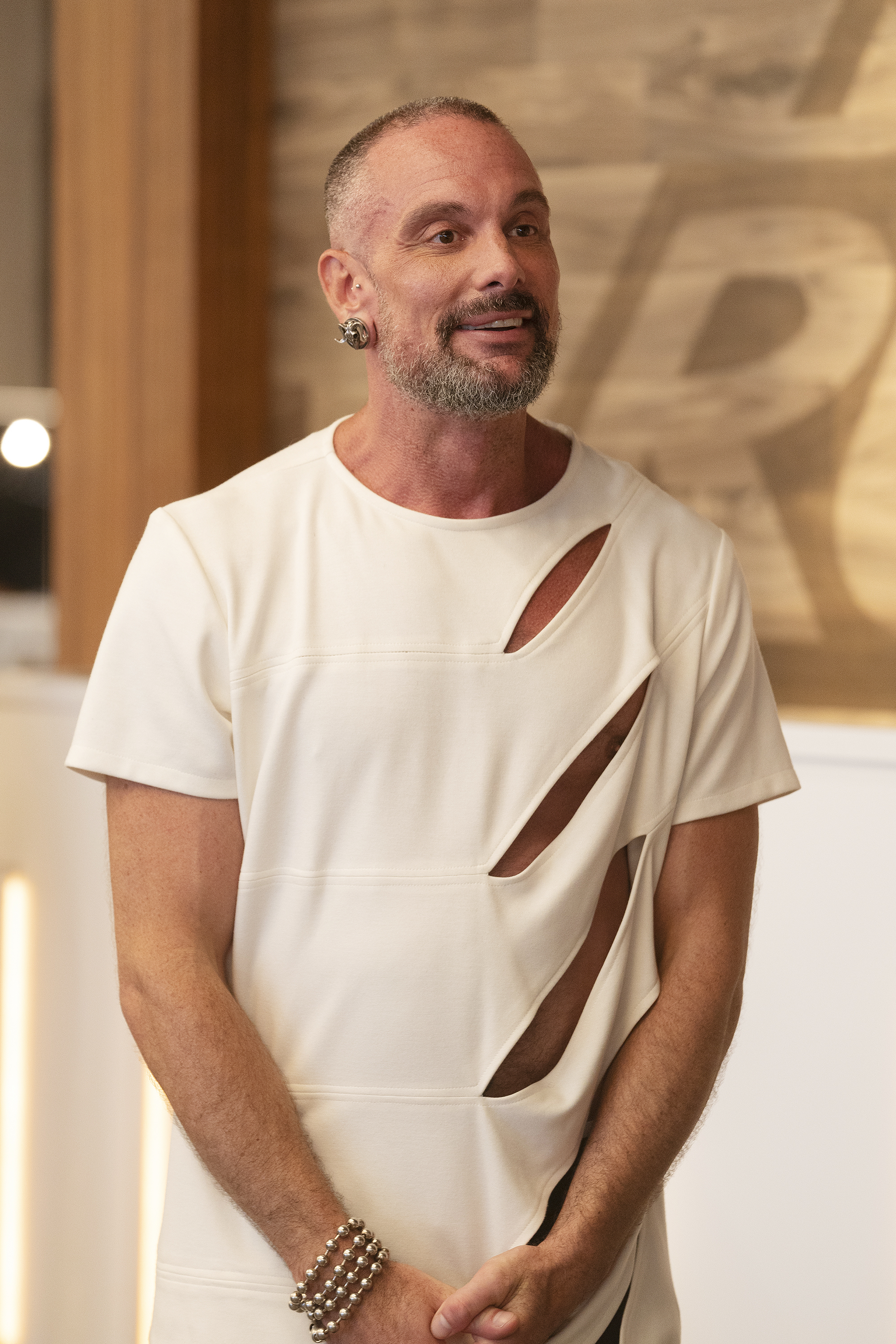 PROJECT RUNWAY -- "Couch Couture" Episode 1908 -- Pictured: Geoffrey Mac -- (Photo by: Barbara Nitke/Bravo/NBCU Photo Bank via Getty Images)