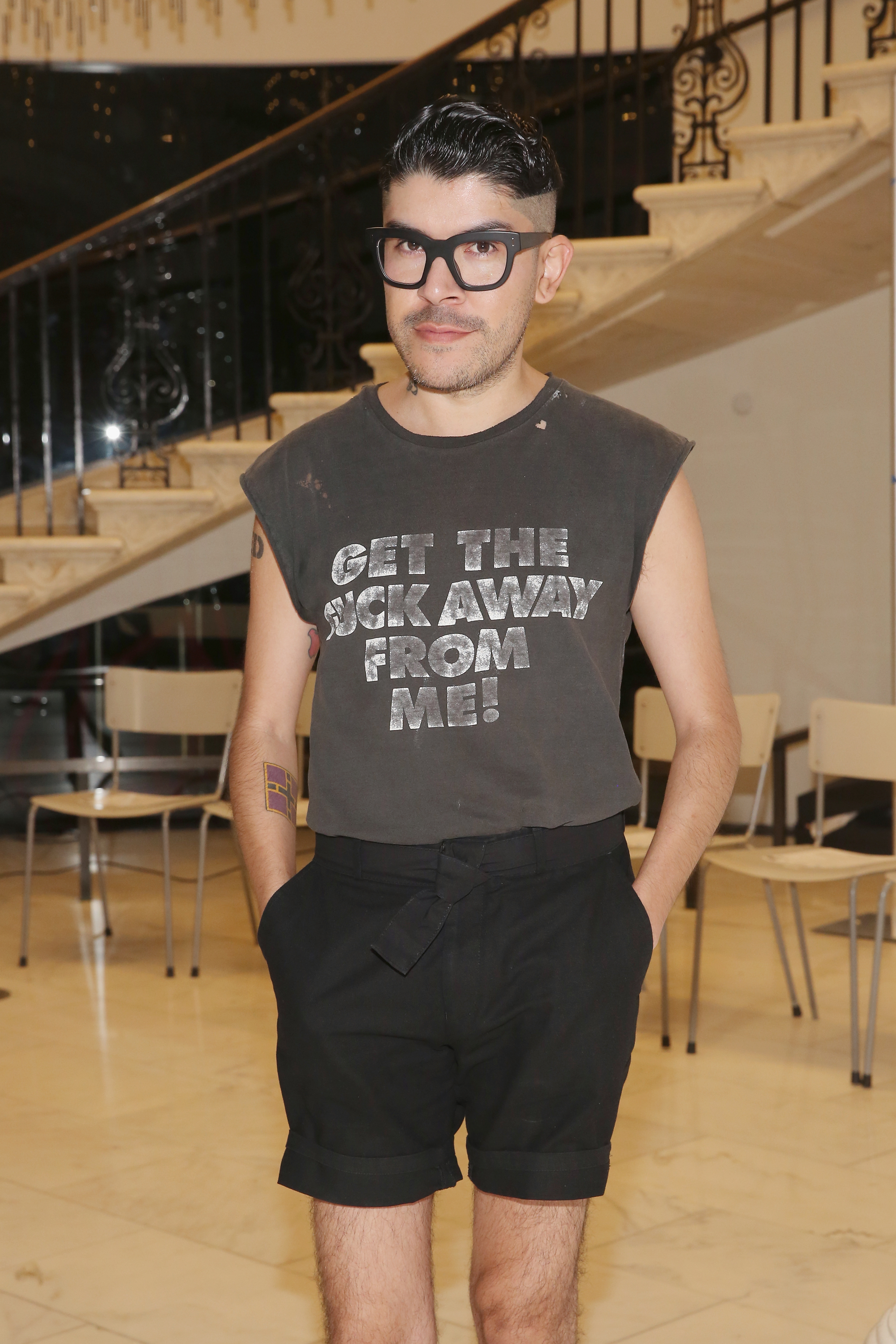NEW YORK, NY - SEPTEMBER 09:  Fashion design winner from Project Runway All Stars Season 1, Mondo Guerra attends Viktor Luna fashion show during New York Fashion Week September 2016 at the Museum of the City of New York on September 9, 2016 in New York City.  (Photo by Mireya Acierto/Getty Images)