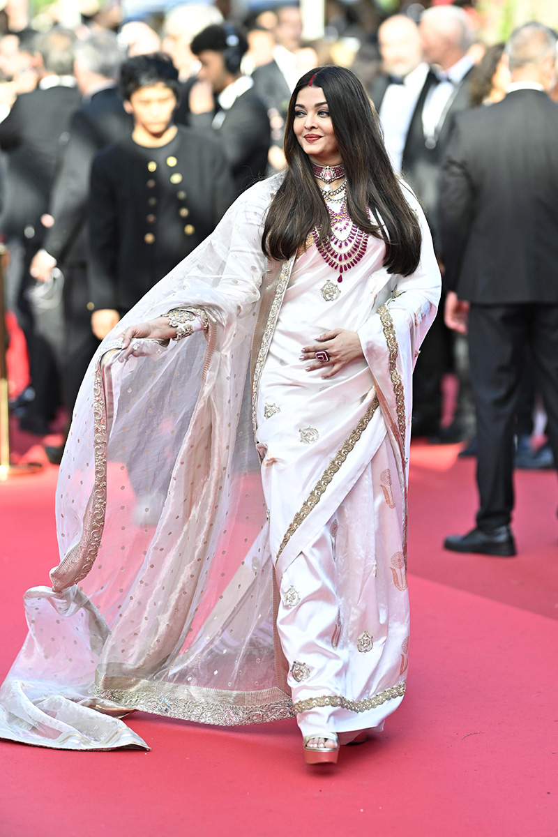 Aishwarya Rai at “The History of Sound” Premiere during The 78th Cannes Film Festival at Palais des Festivals on May 21, 2025 in Cannes, France.