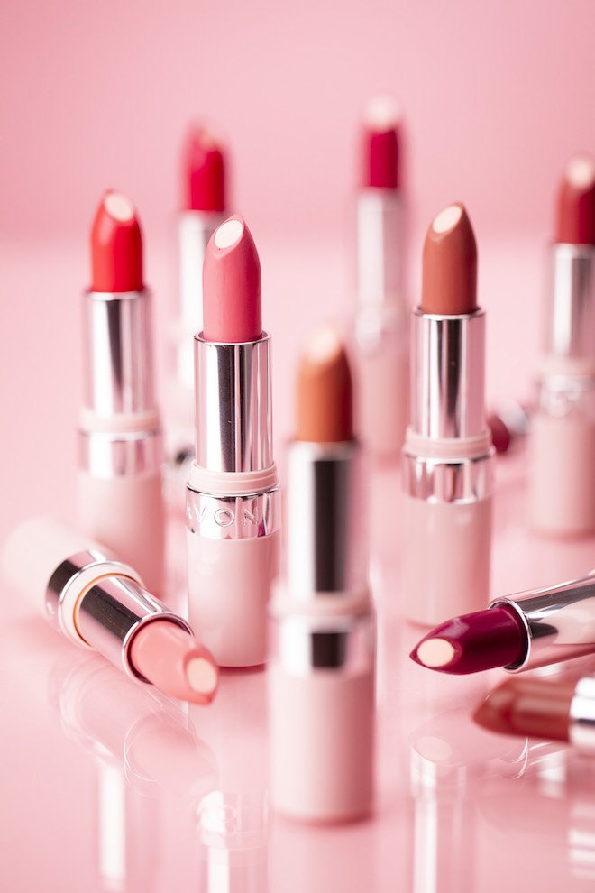 Avon's Hydramatic Shine Lipstick.