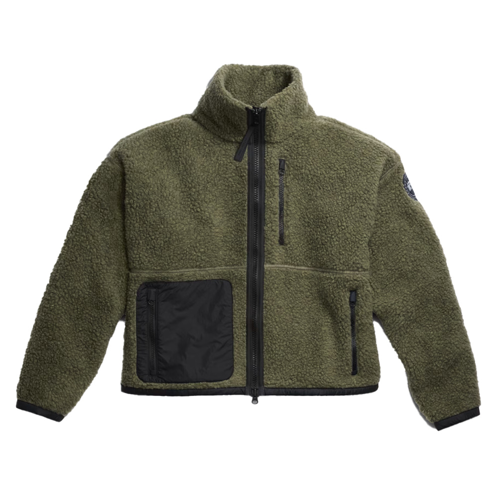 green fleece jacket