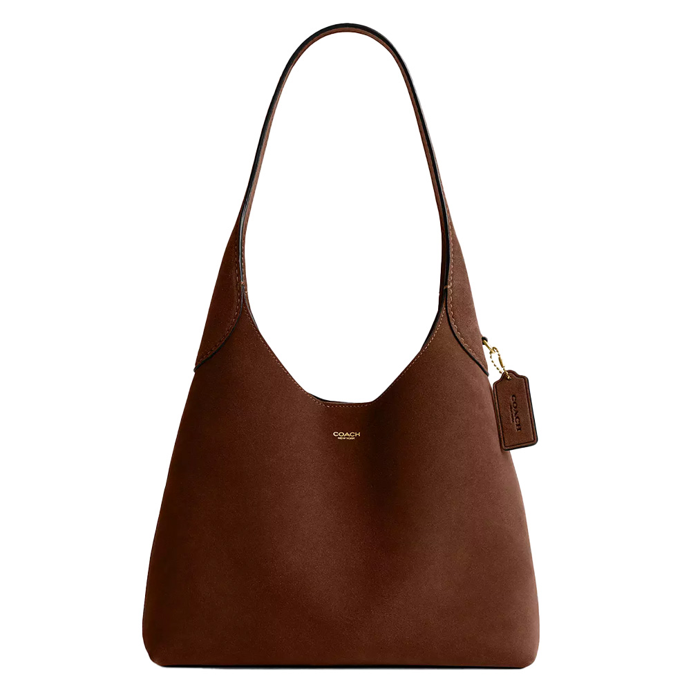 brown leather tote bag