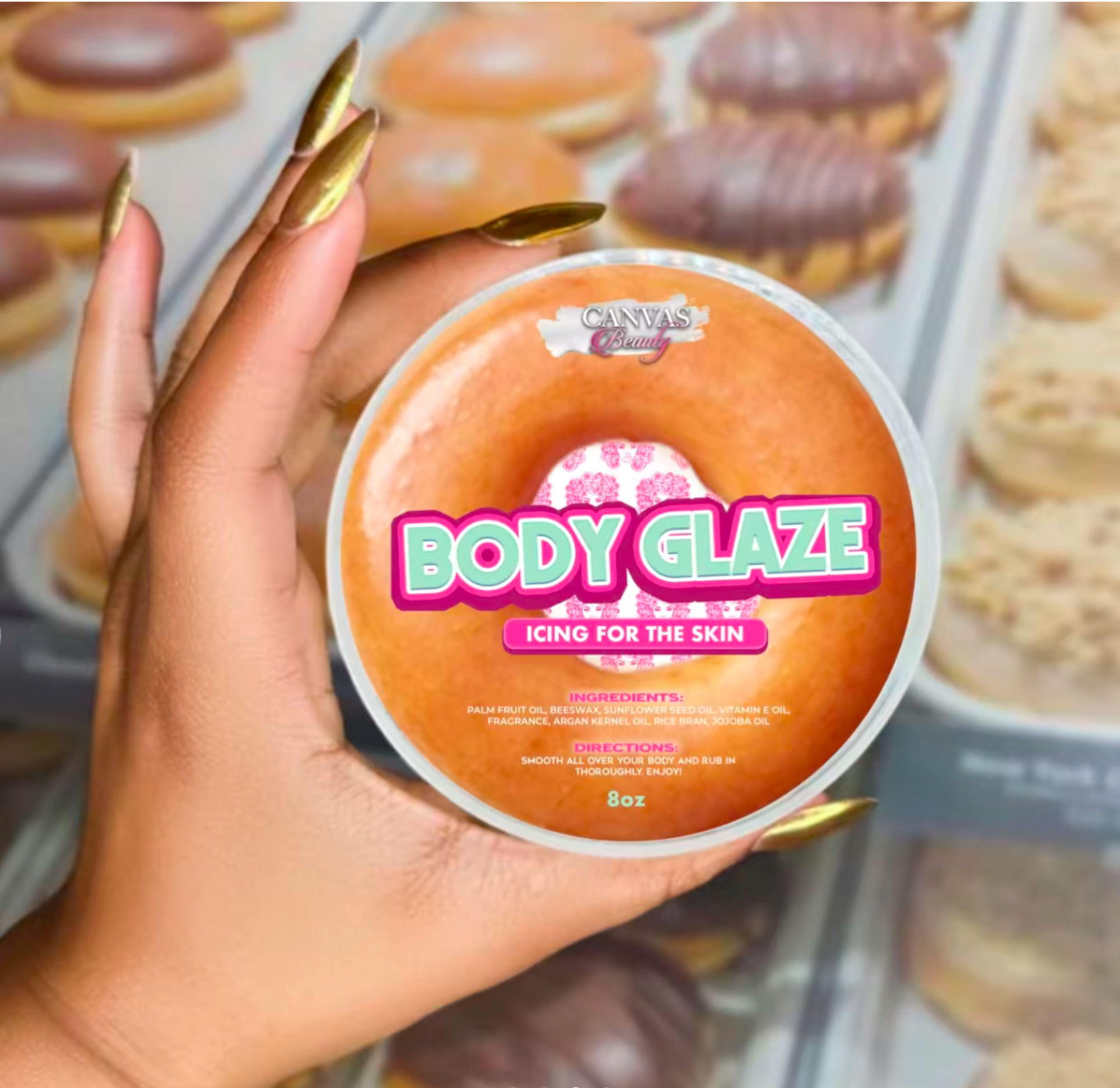 Canvas Beauty's hero Body Glaze, which comes in more than 30 scented varieties.