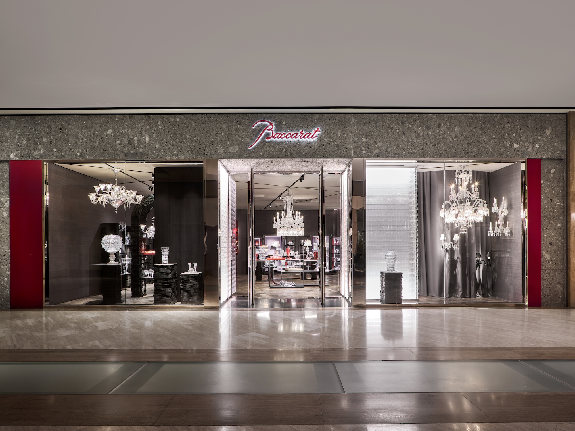 Baccarat's new store at South Coast Plaza.