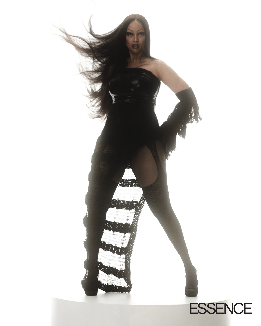 Tyra Banks in Essence's 50th anniversary issue.