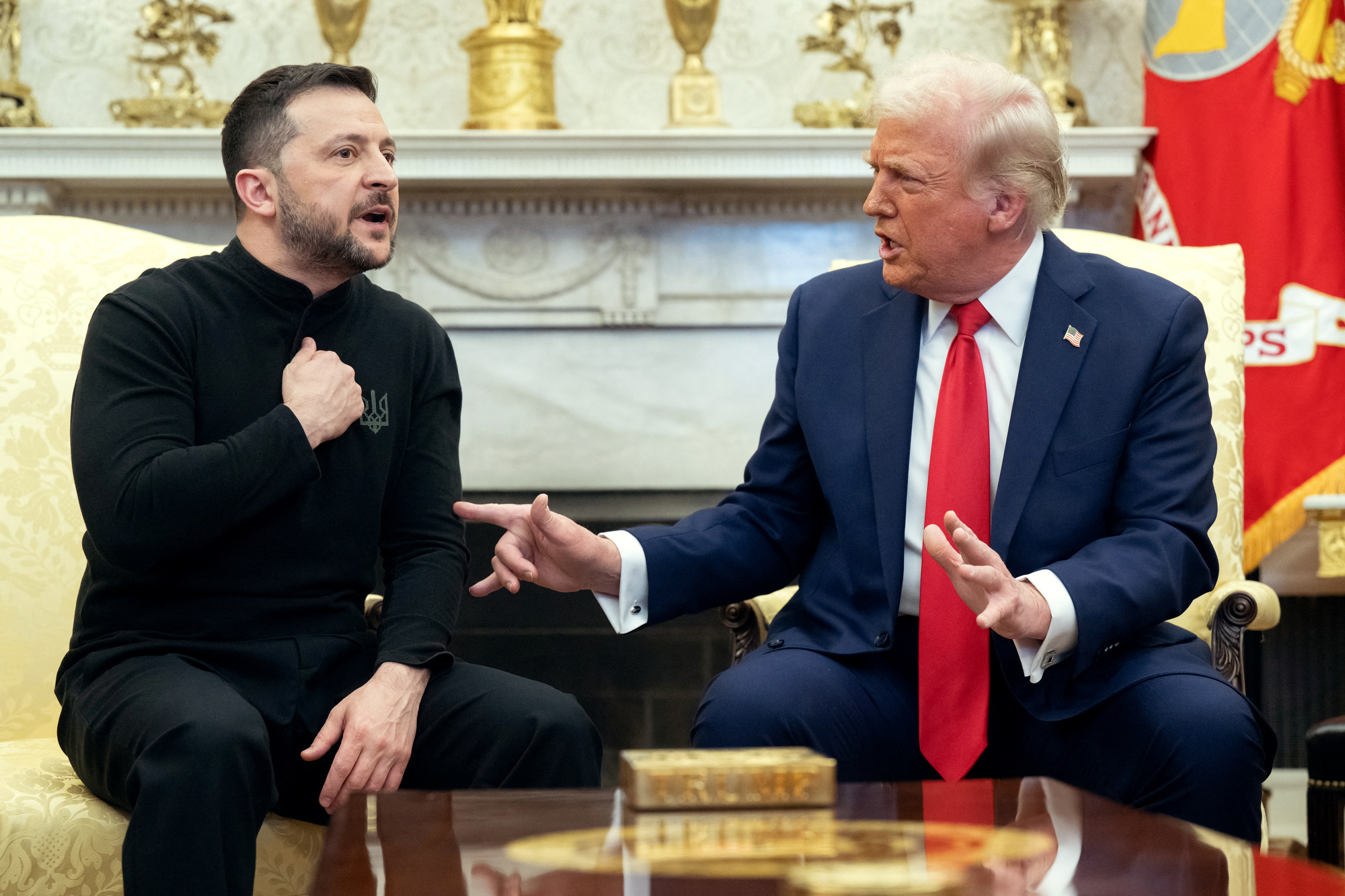 US President Donald Trump and Ukraine's President Volodymyr Zelensky meet in the Oval Office of the White House in Washington, DC, February 28, 2025. Zelensky and Trump openly clashed in the White House on February 28 at a meeting where they were due to sign a deal on sharing Ukraine's mineral riches and discuss a peace deal with Russia. "You're not acting at all thankful. It's not a nice thing," Trump said. "It's going to be very hard to do business like this," he added.