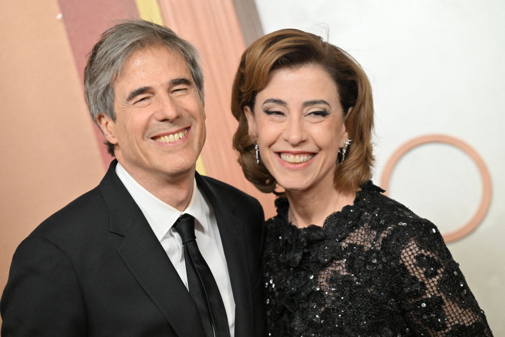 (From L) Brazilian director Walter Salles and Brazilian actress Fernanda Torres attends the 97th Annual Academy Awards at the Dolby Theatre in Hollywood, California on March 2, 2025. (Photo by Robyn Beck / AFP) (Photo by ROBYN BECK/AFP via Getty Images)