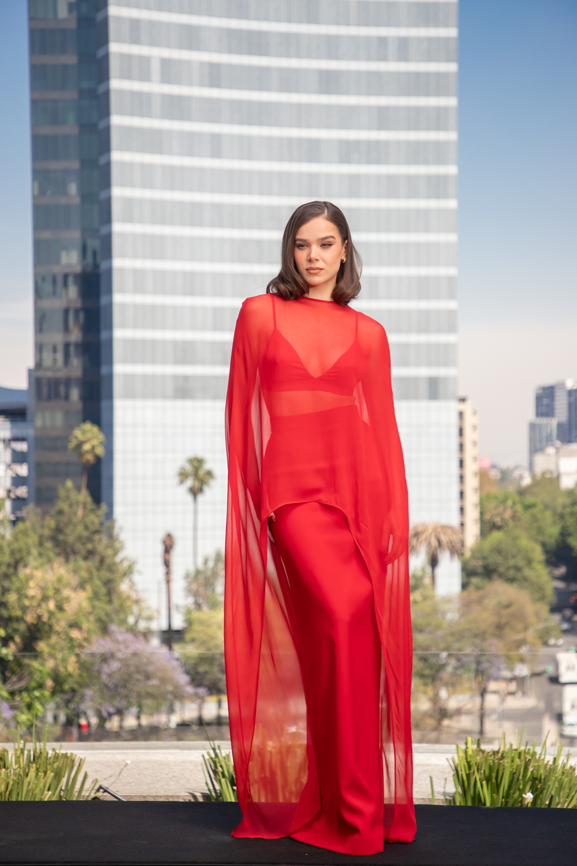 Hailee Steinfeld wears The New Arrivals for the 'Sinners' Mexico City photo call.