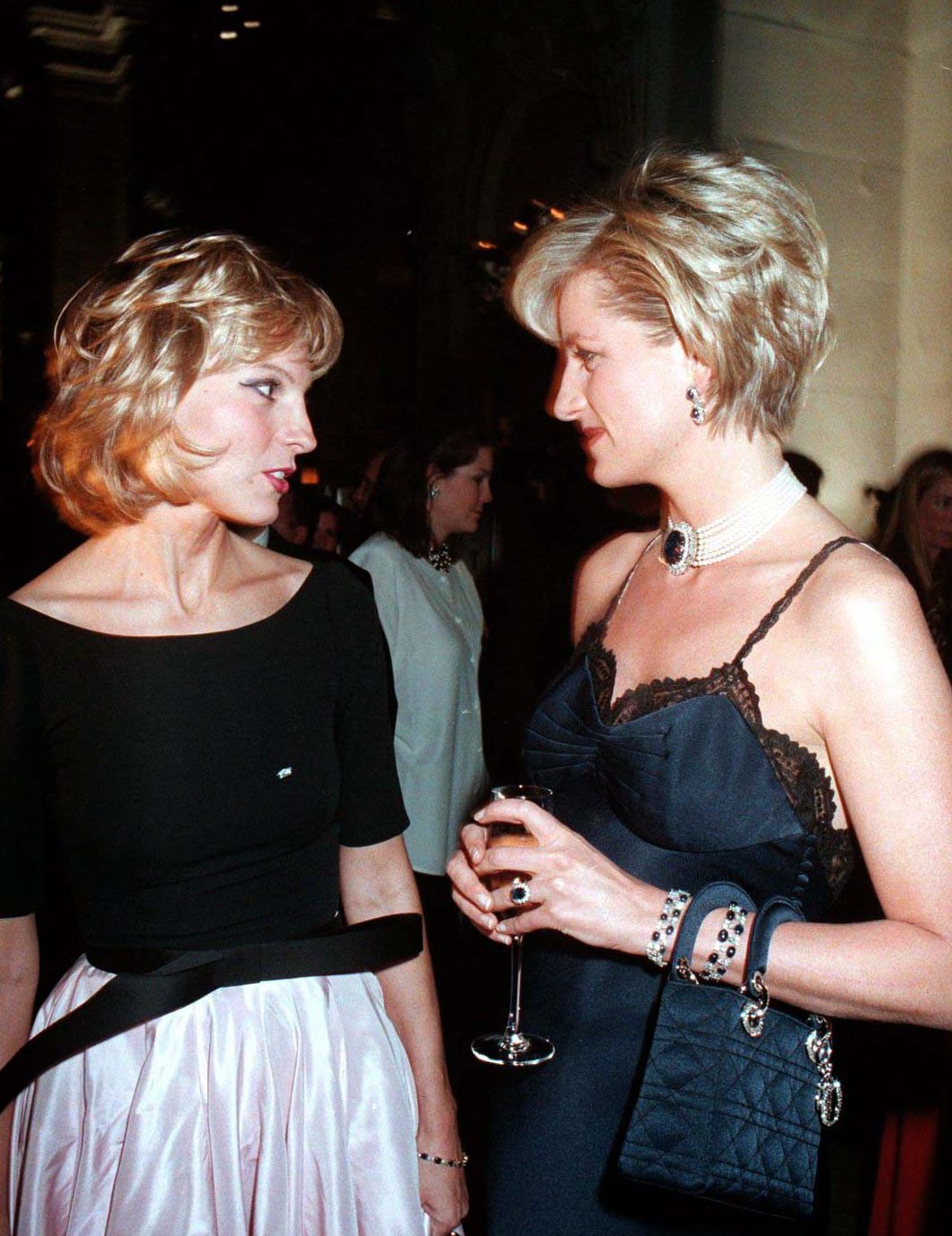 Princess Diana, Arnault attend the 50th anniversary celebration of Dior in New York. (Photo by Bertrand Rindoff Petroff/Getty Images)