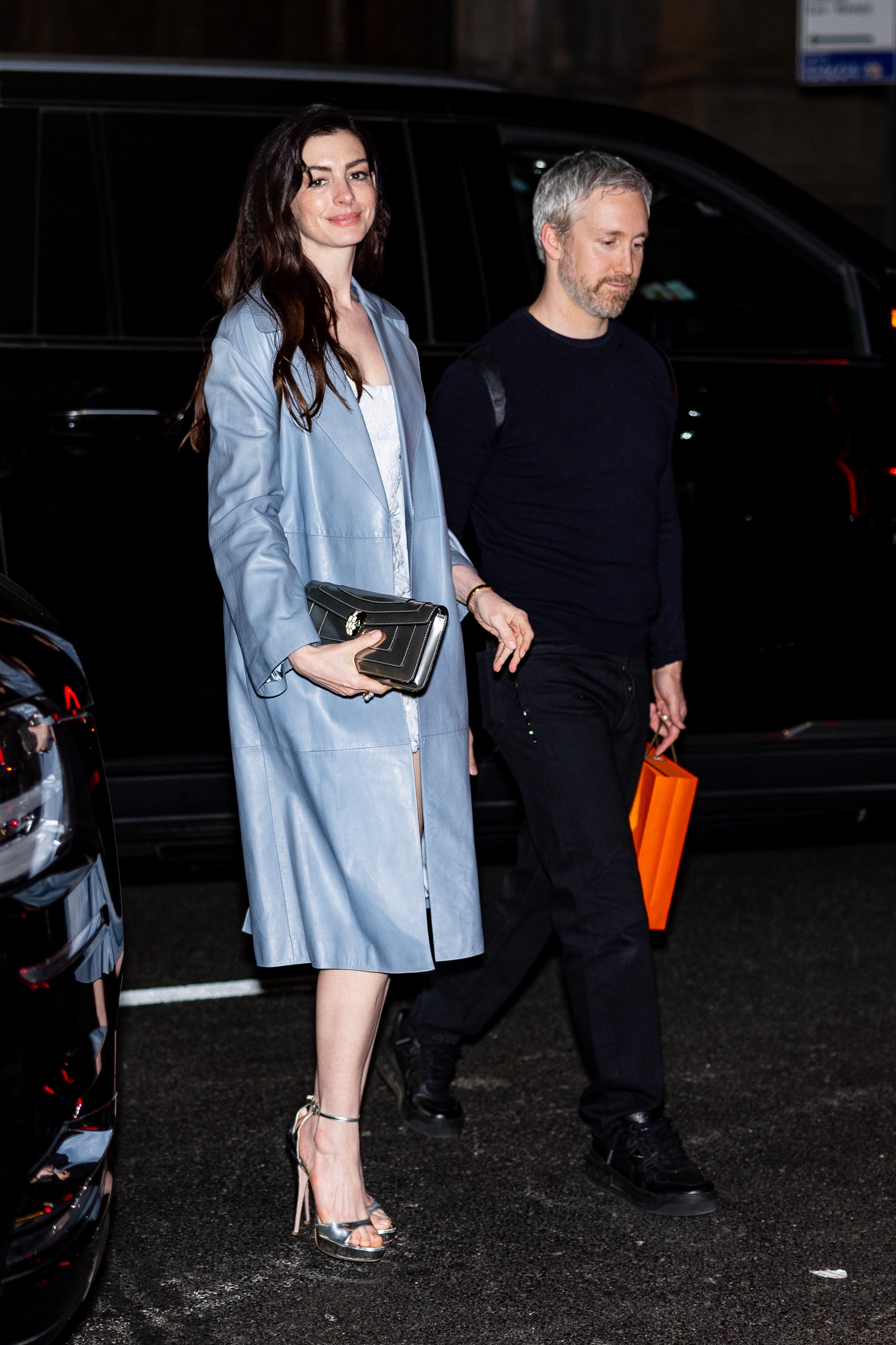 Anne Hathaway at Gigi Hadid's birthday party.