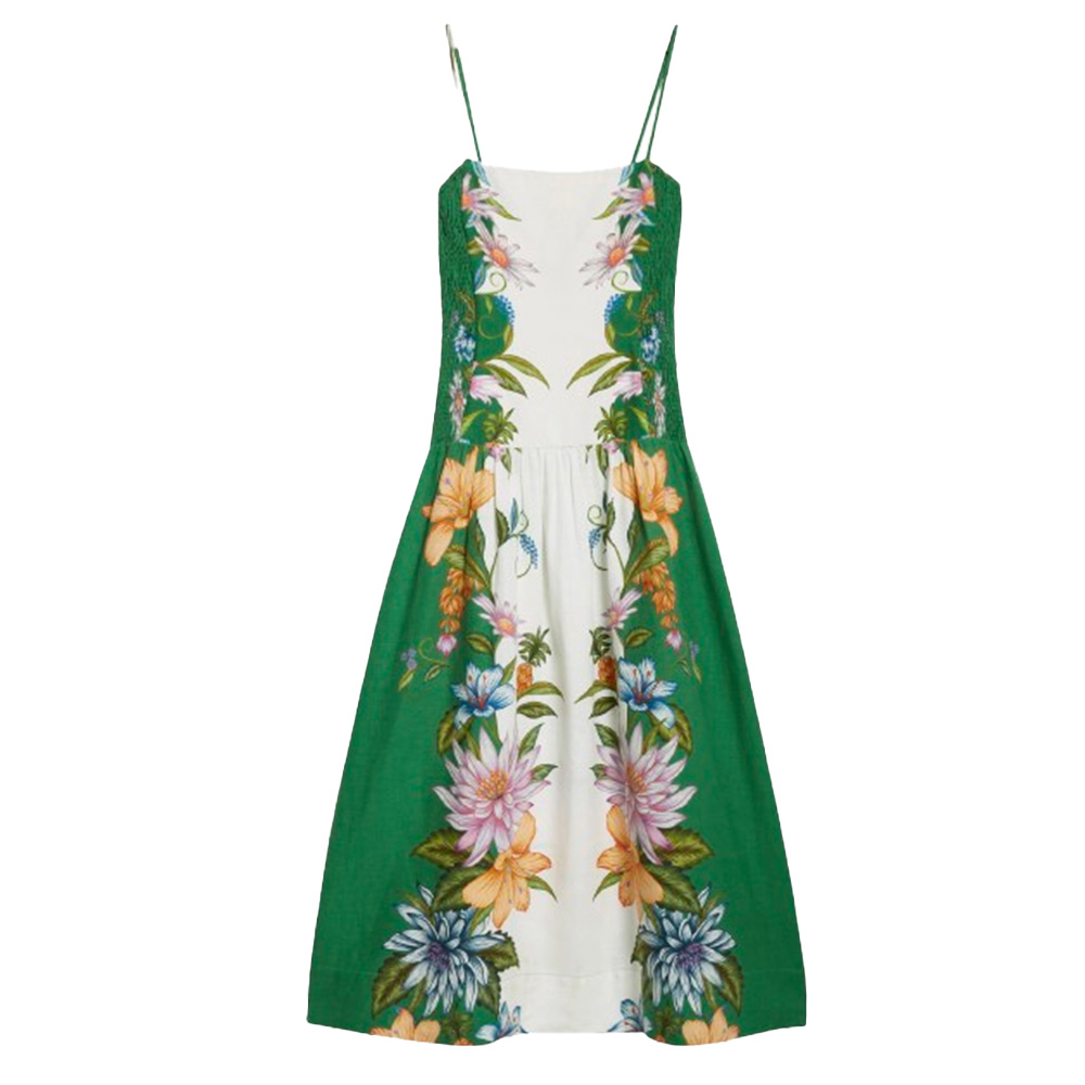 Farm Rio Sweet Bloom Dreamscape Midi Sundress