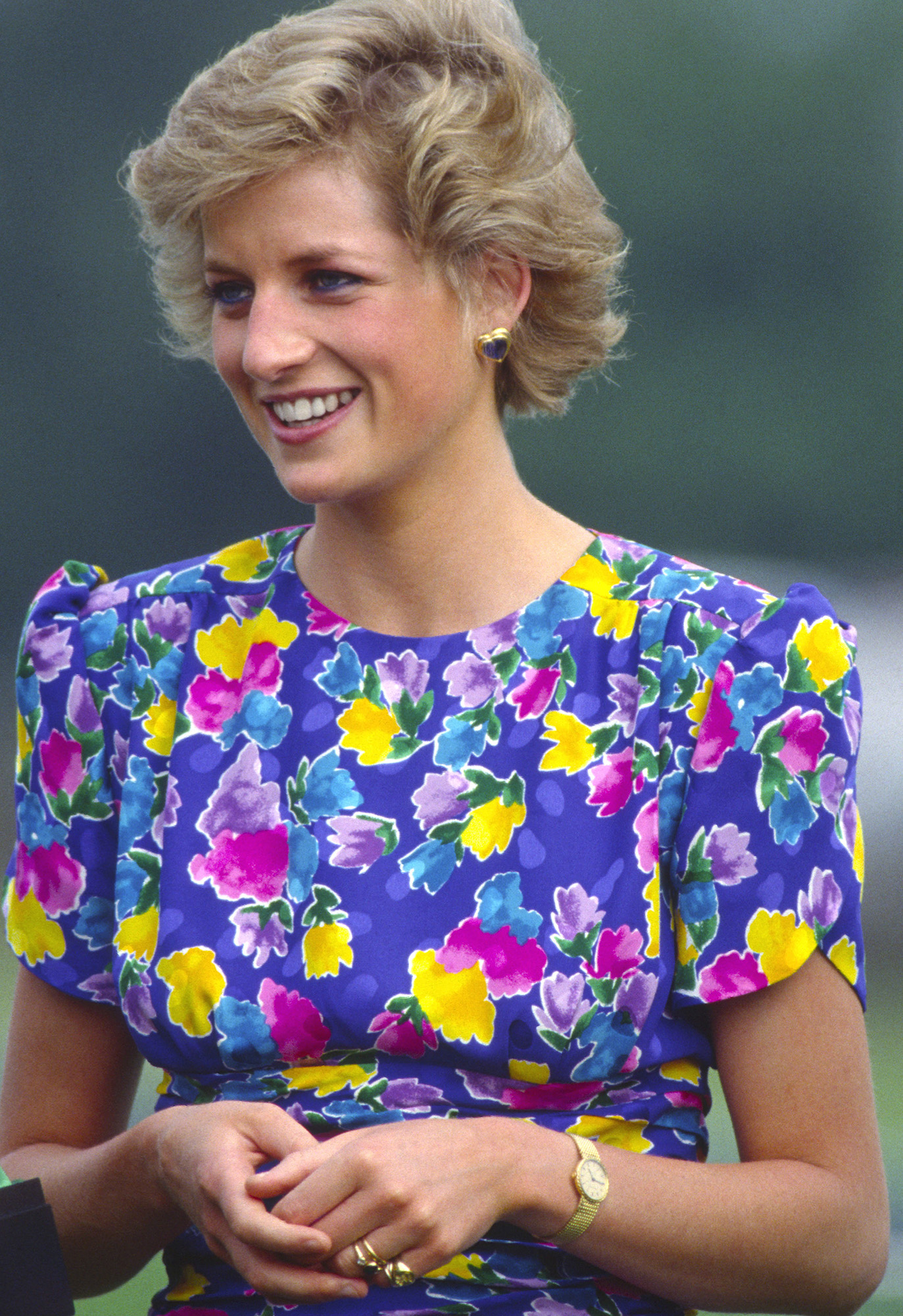 WINDSOR, UNITED KINGDOM - JUNE 29:  Princess Diana Wearing A Signet Ring And Other Rings While At A Polo Match  In Summer 1988.  (Photo by Tim Graham Photo Library via Getty Images)