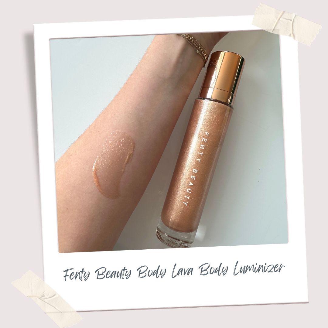 Editor testing Fenty body shimmer oil