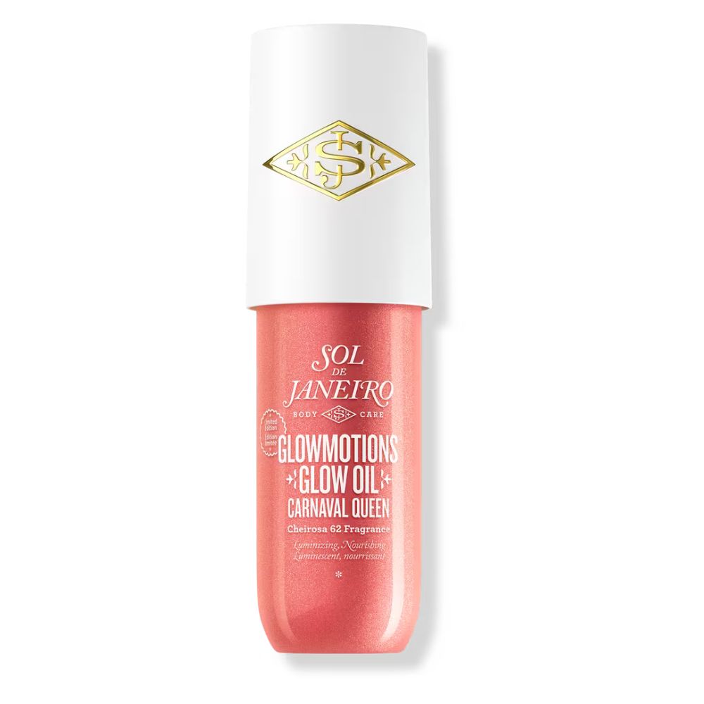 Gold body shimmer oil