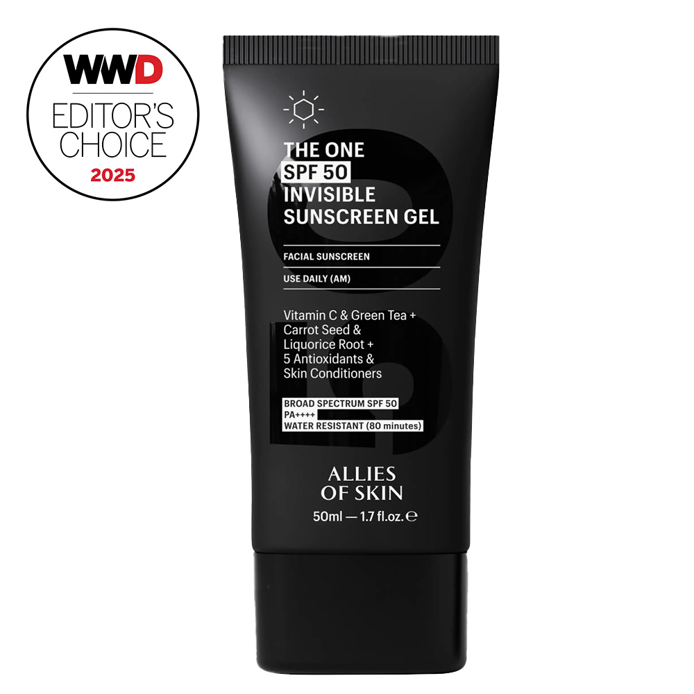 black container of sunscreen to wear under makeup