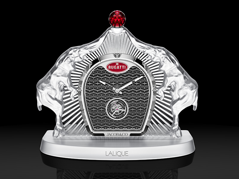 Jacob & Co., Bugatti and Lalique Bugatti Calandre Table Clock