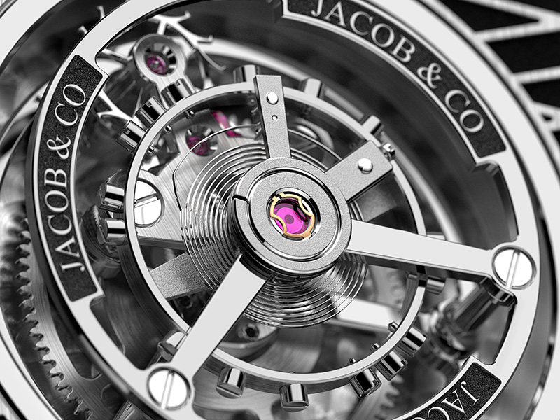 Jacob & Co., Bugatti and Lalique Bugatti Calandre Table Clock