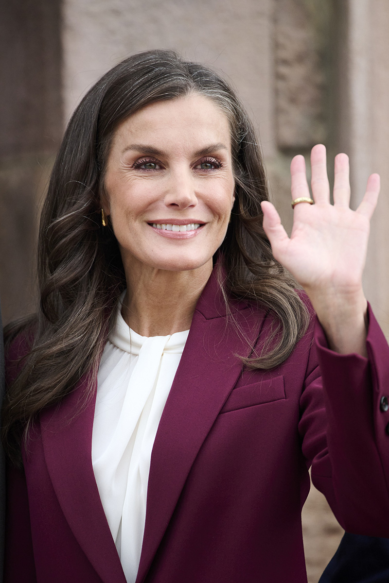 BRAÑOSERA, SPAIN - JUNE 03: Queen Letizia of Spain visits the municipality of Brañosera on the occasion of the 1200th anniversary of its establishment as the first municipality in Spain, on June 03, 2025 in Brañosera, Spain. (Photo by Carlos Alvarez/Getty Images)