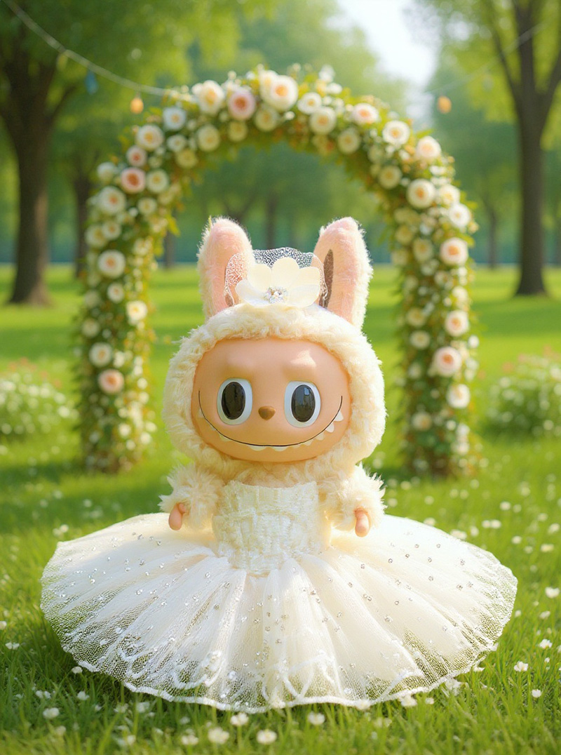 David's Bridal created a bridal collection for Labubu toys.