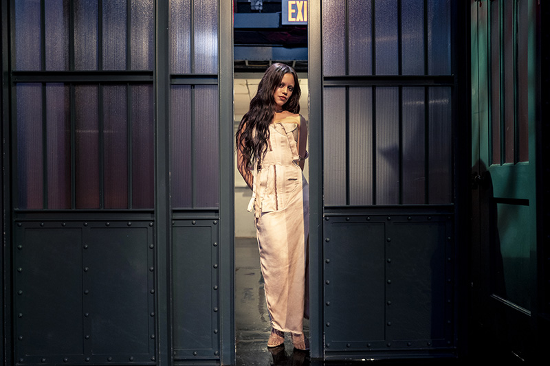 LATE NIGHT WITH SETH MEYERS -- Episode 1684 -- Pictured: Actress Jenna Ortega arrives on August 4, 2025 -- (Photo by: Lloyd Bishop/NBC via Getty Images)