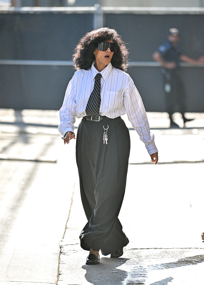 Tracee Ellis Ross wearing a Willy Chavarria menswear-inspired look for