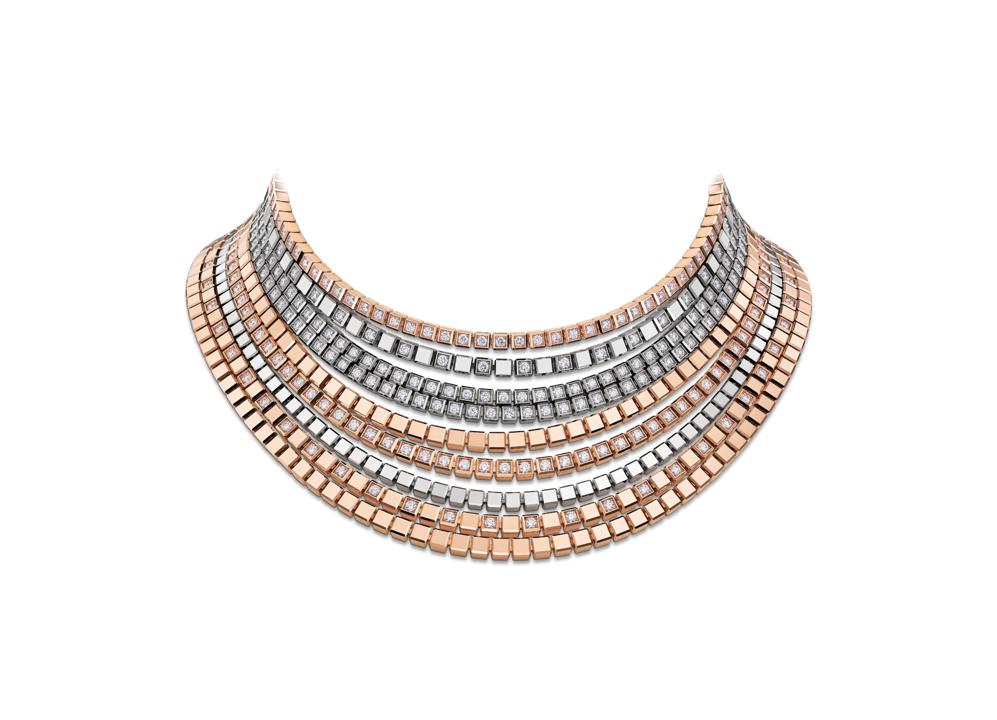 Chopard's high jewelry necklace, part of the Ice Cube collection.