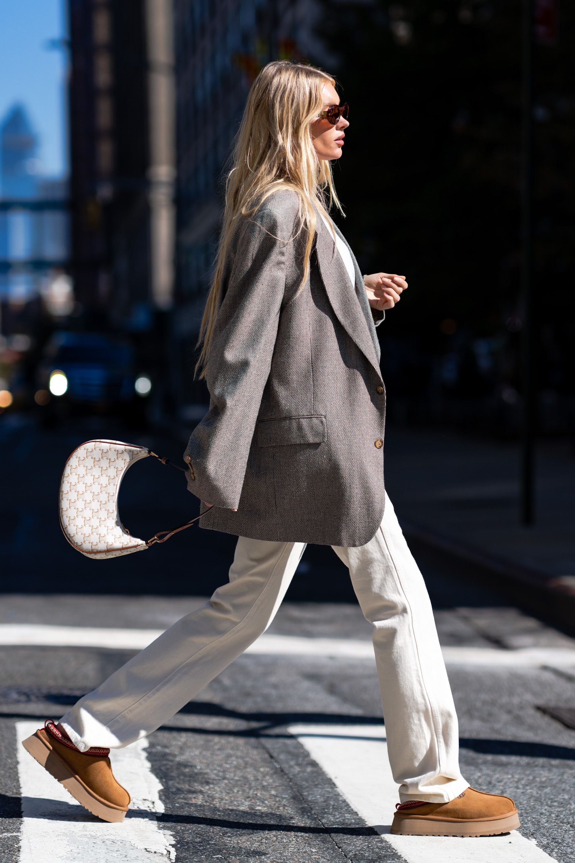 Elsa Hosk is seen in SOHo on September 11, 2021 in New York City.