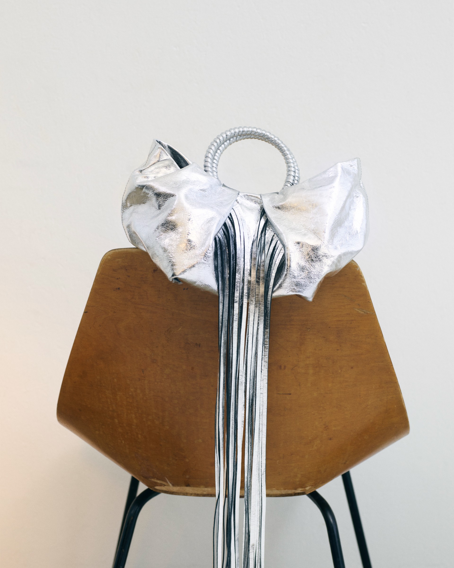 Iro's silver Sun handbag with fringes